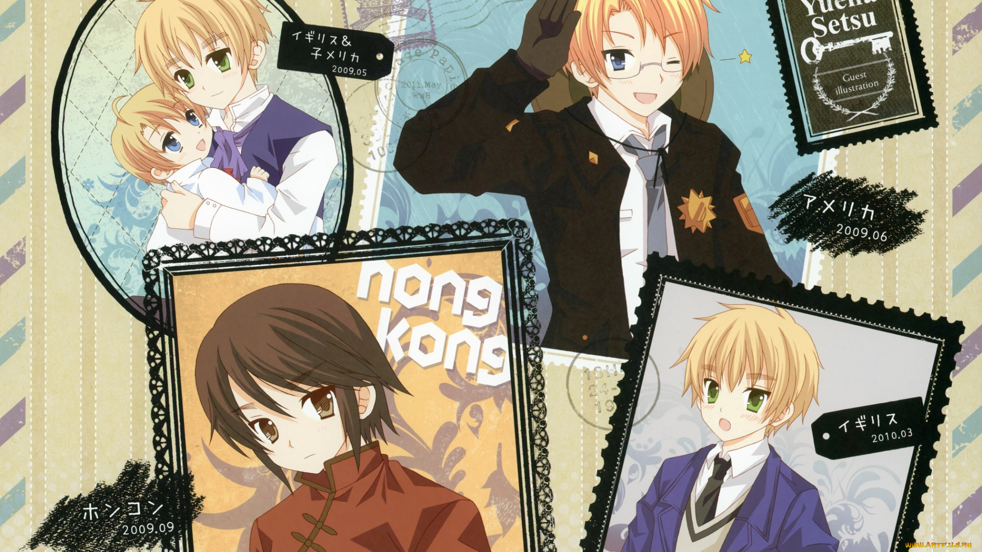 аниме, hetalia, , axis, powers, парни