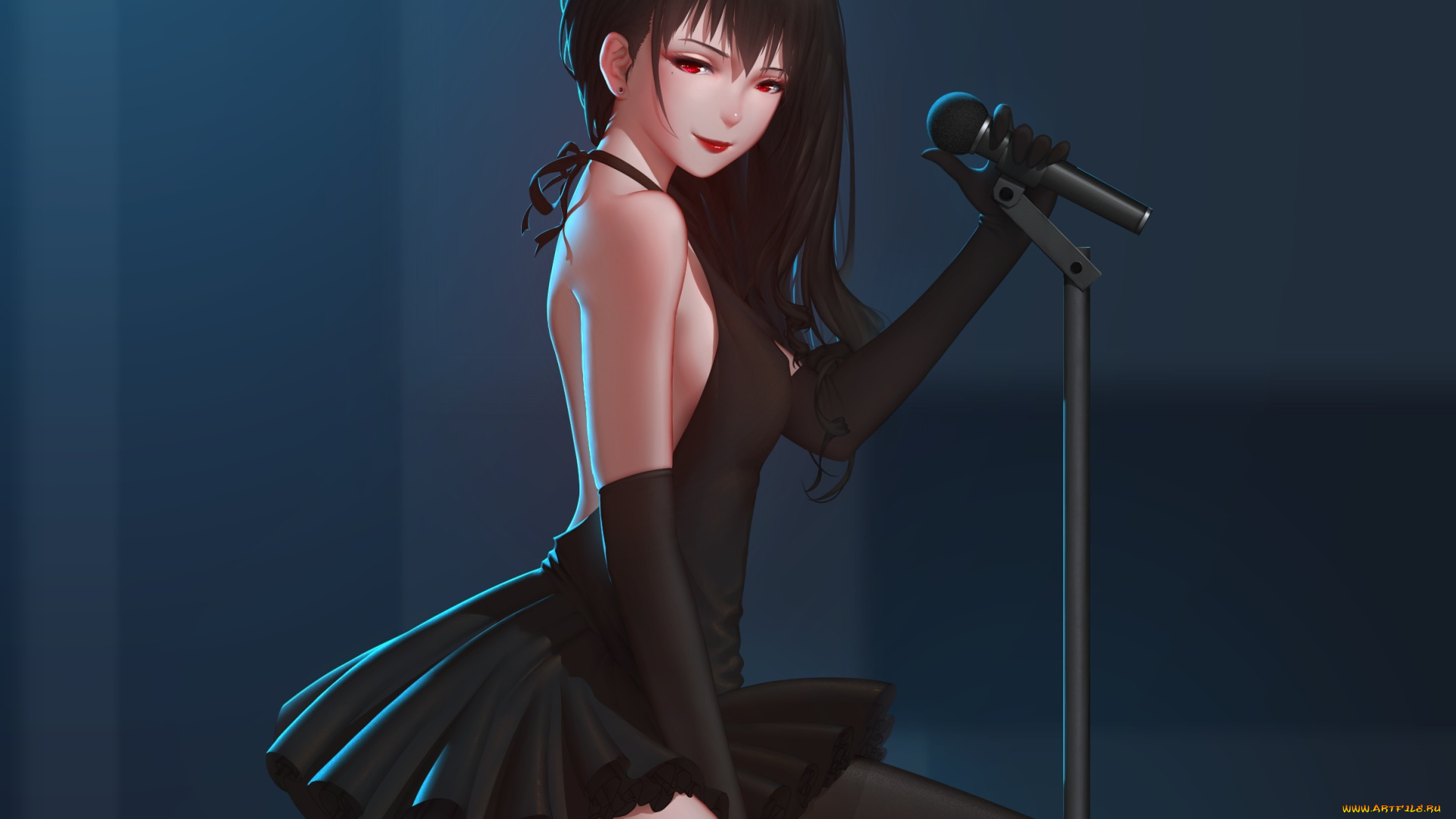 аниме, музыка, девушка