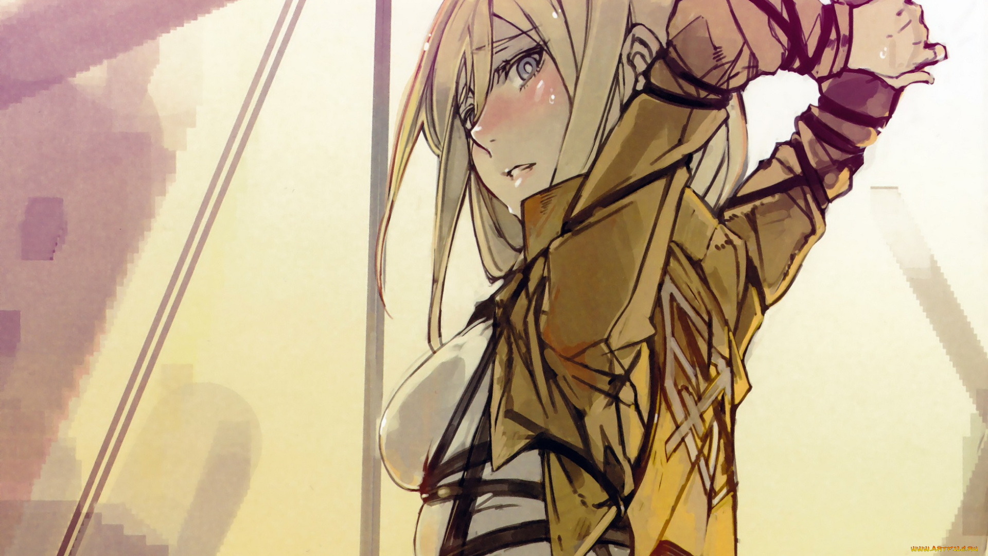 аниме, shingeki, no, kyojin, девушка