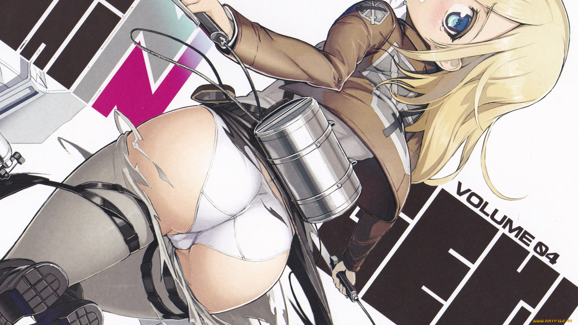 аниме, shingeki, no, kyojin, девушка