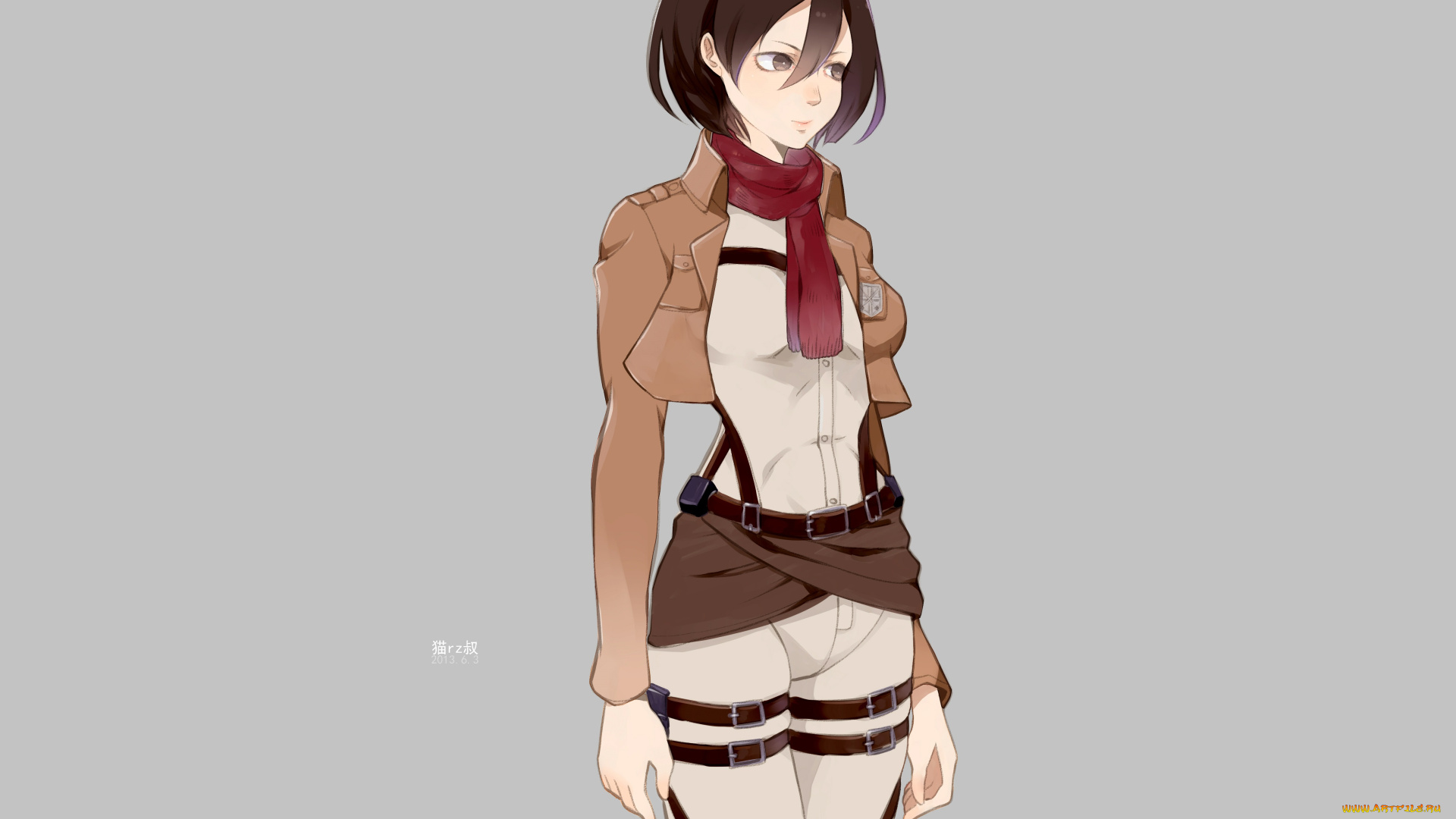 аниме, shingeki, no, kyojin, микаса