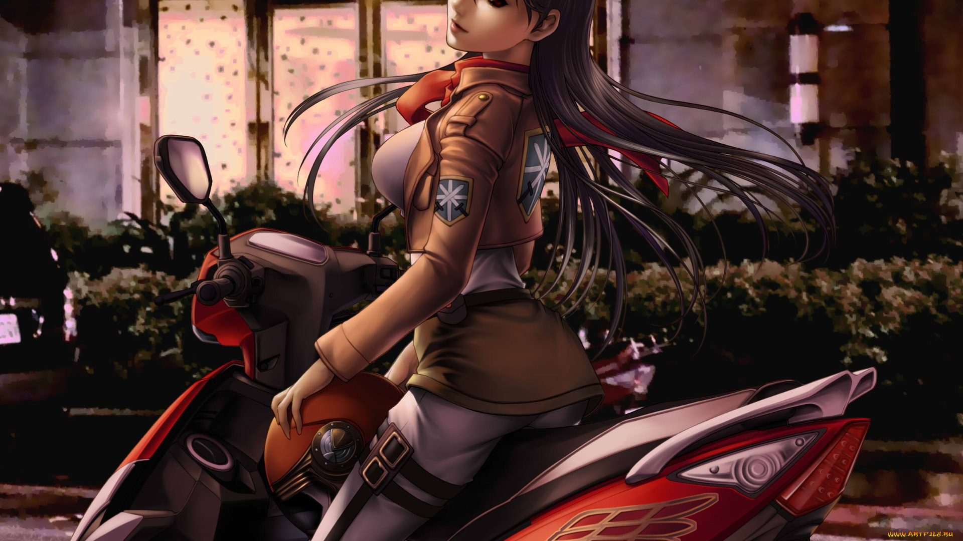 аниме, shingeki, no, kyojin, микаса