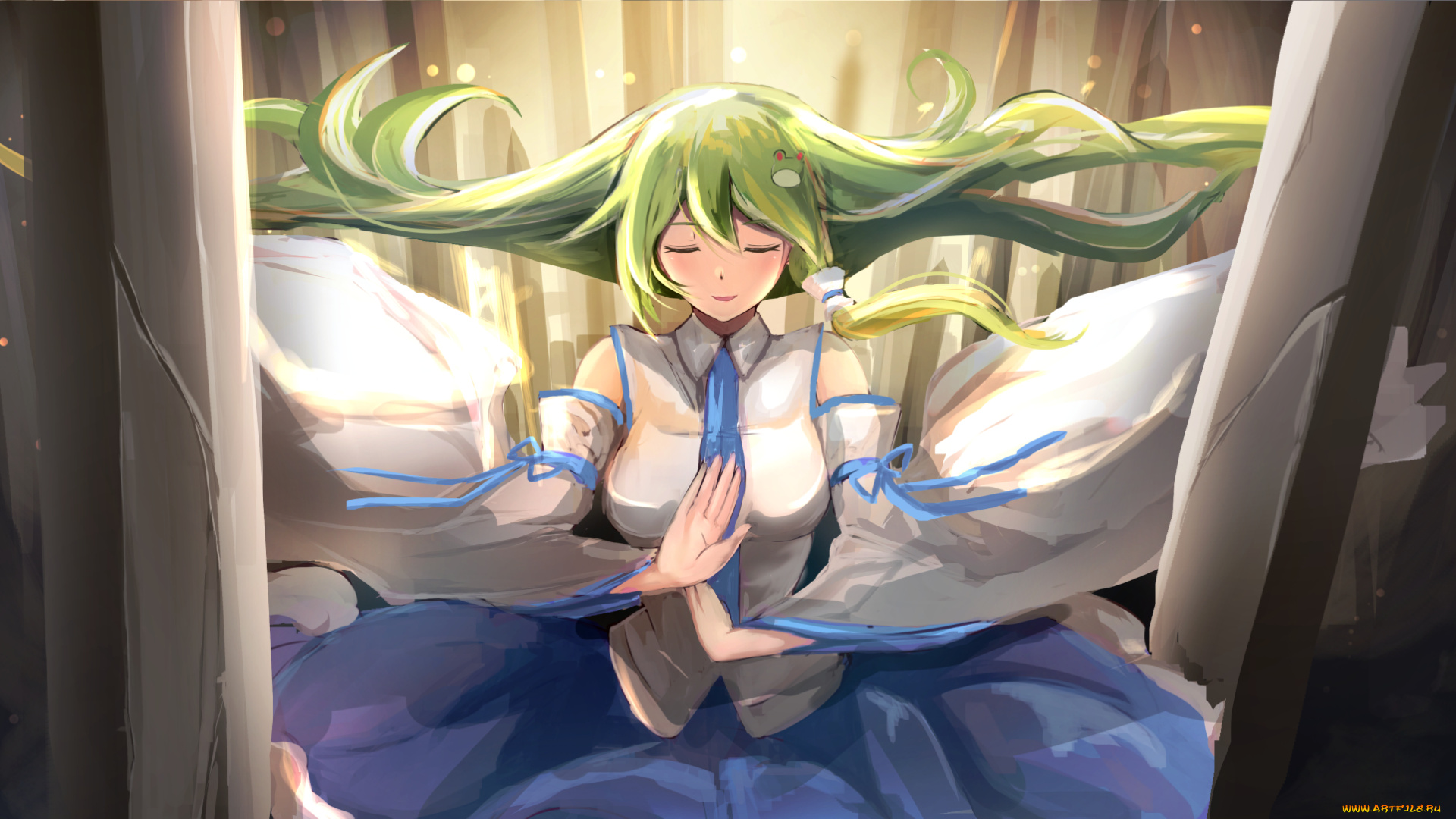 аниме, touhou, untsue, kochiya, sanae