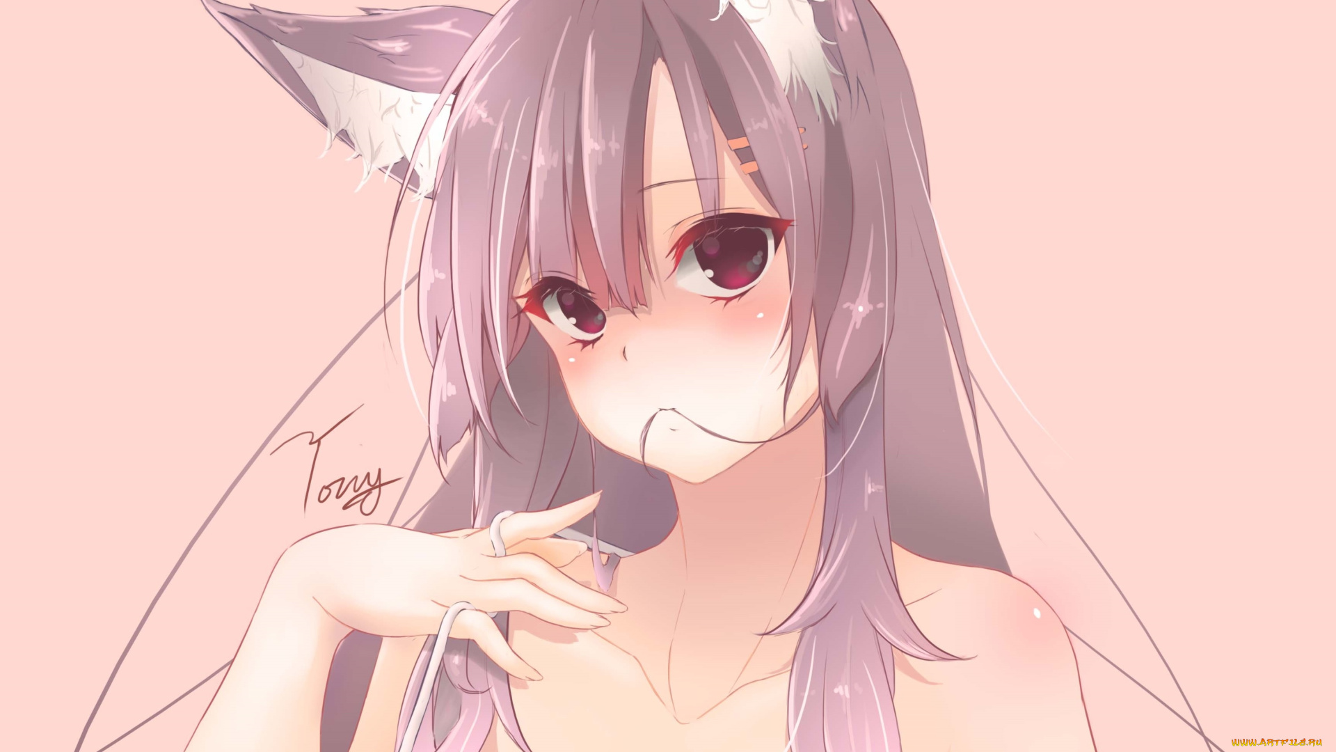 аниме, животные, , существа, девушка