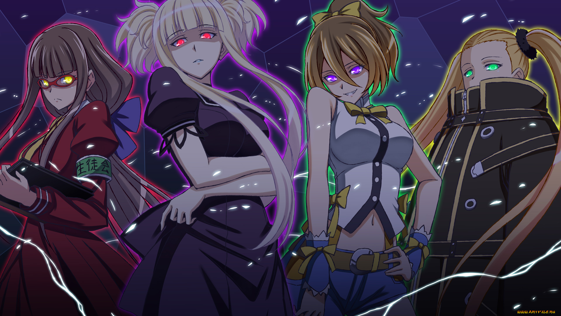 aoki, hagane, no, arpeggio, аниме, девушки, взгляд, фон