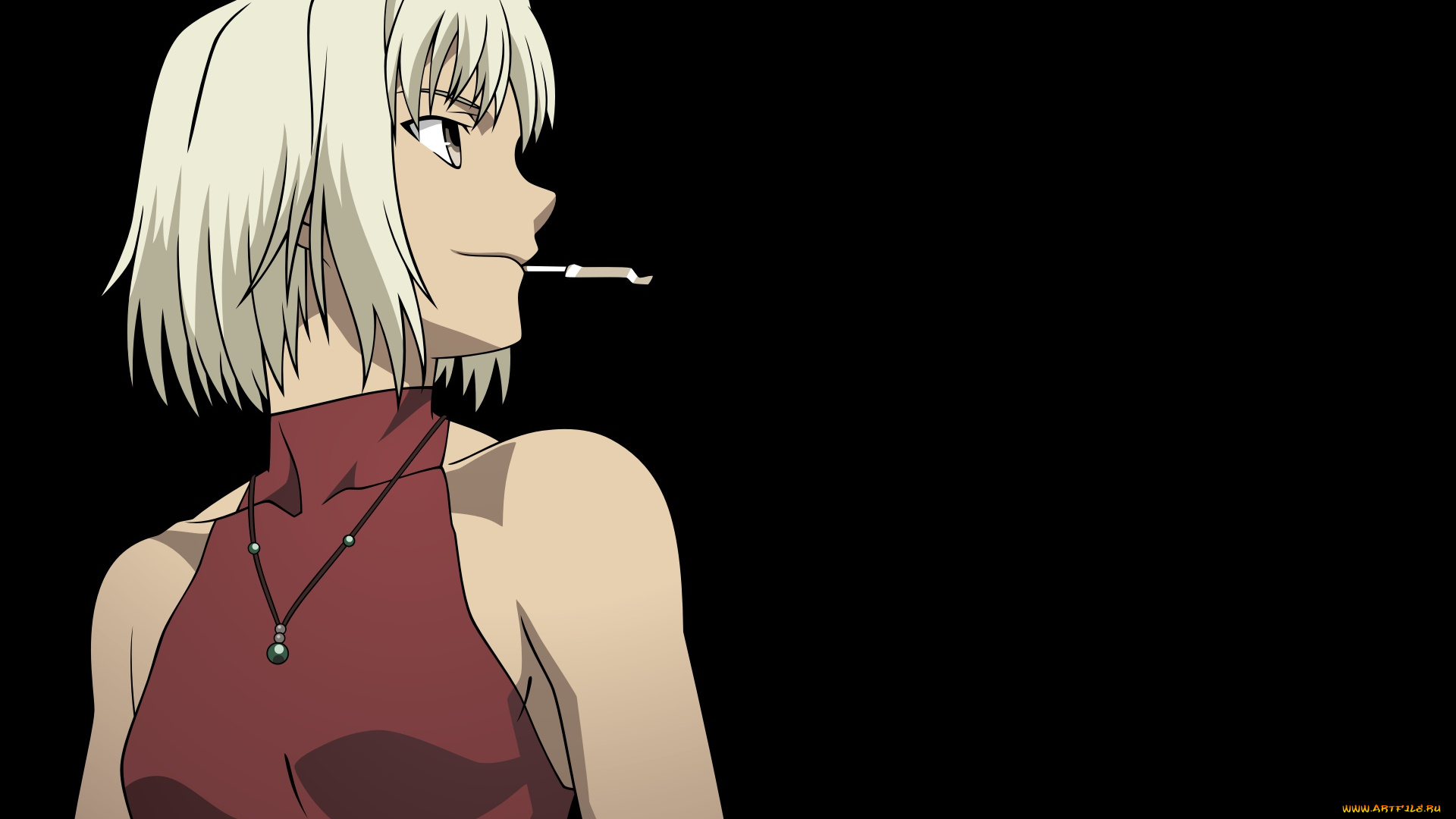 canaan, аниме, девушка, фон, взгляд