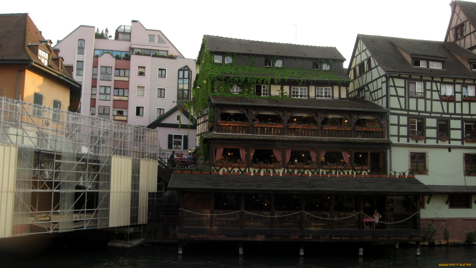 города, страсбург, , франция, ресторан