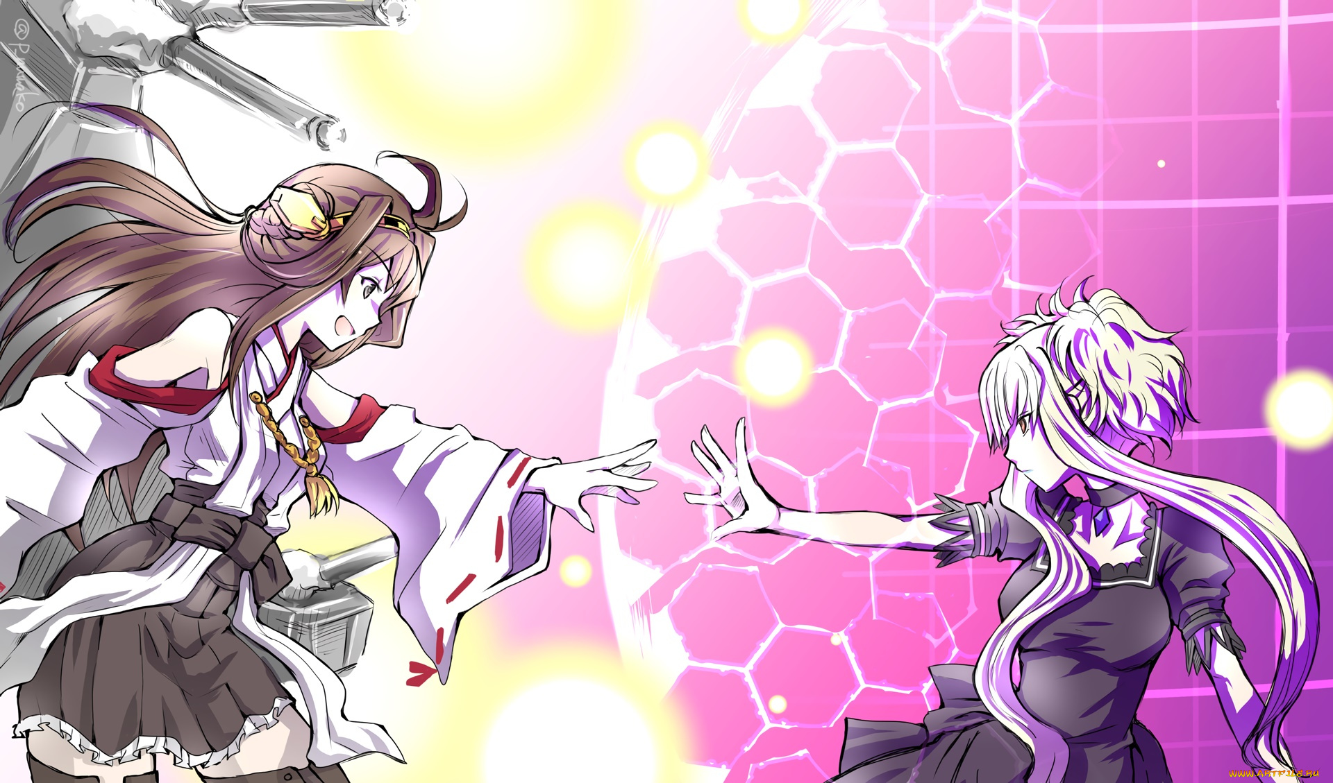 kongou, аниме, unknown, , другое, девушка, взгляд, фон