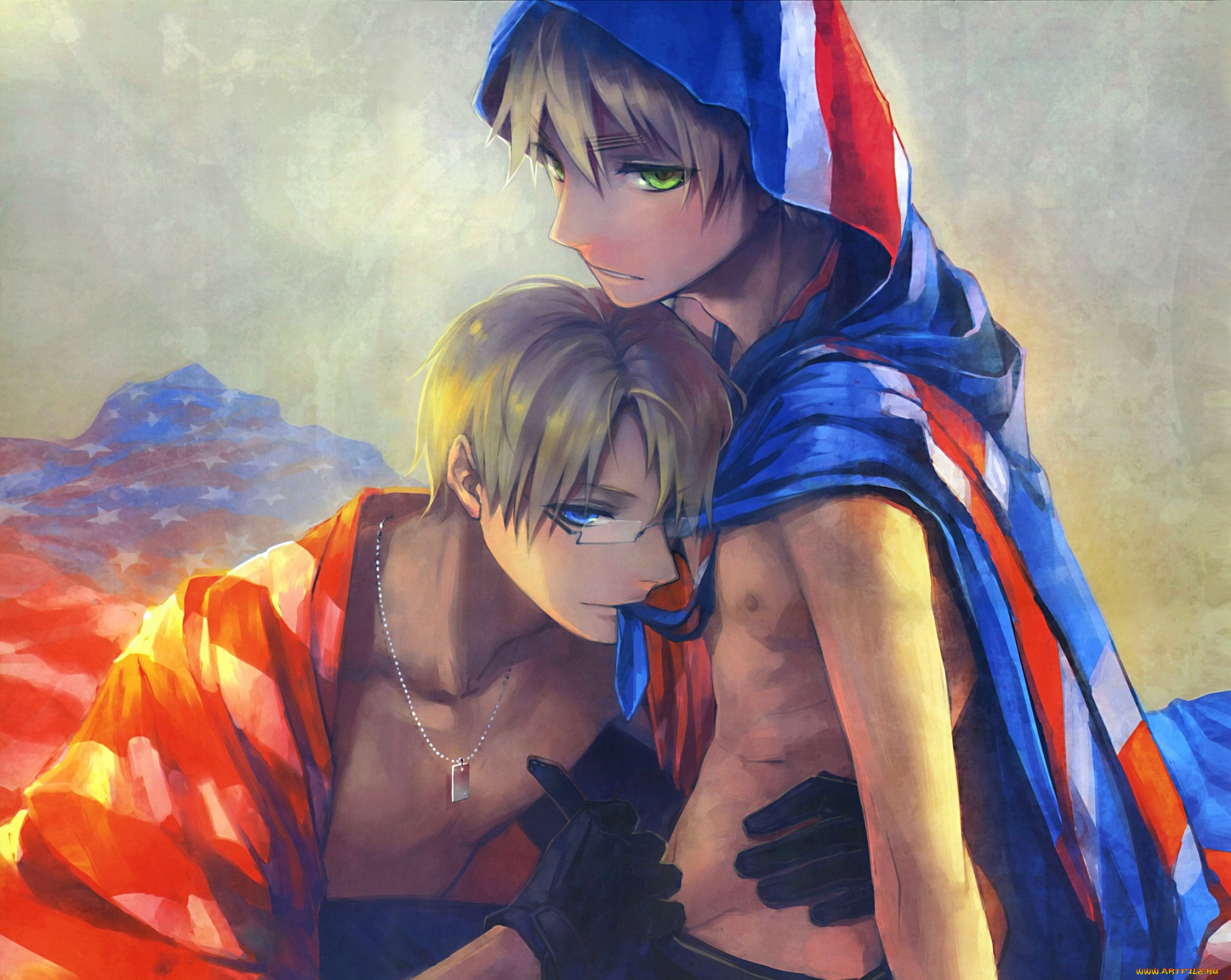 аниме, hetalia, , axis, powers, парни