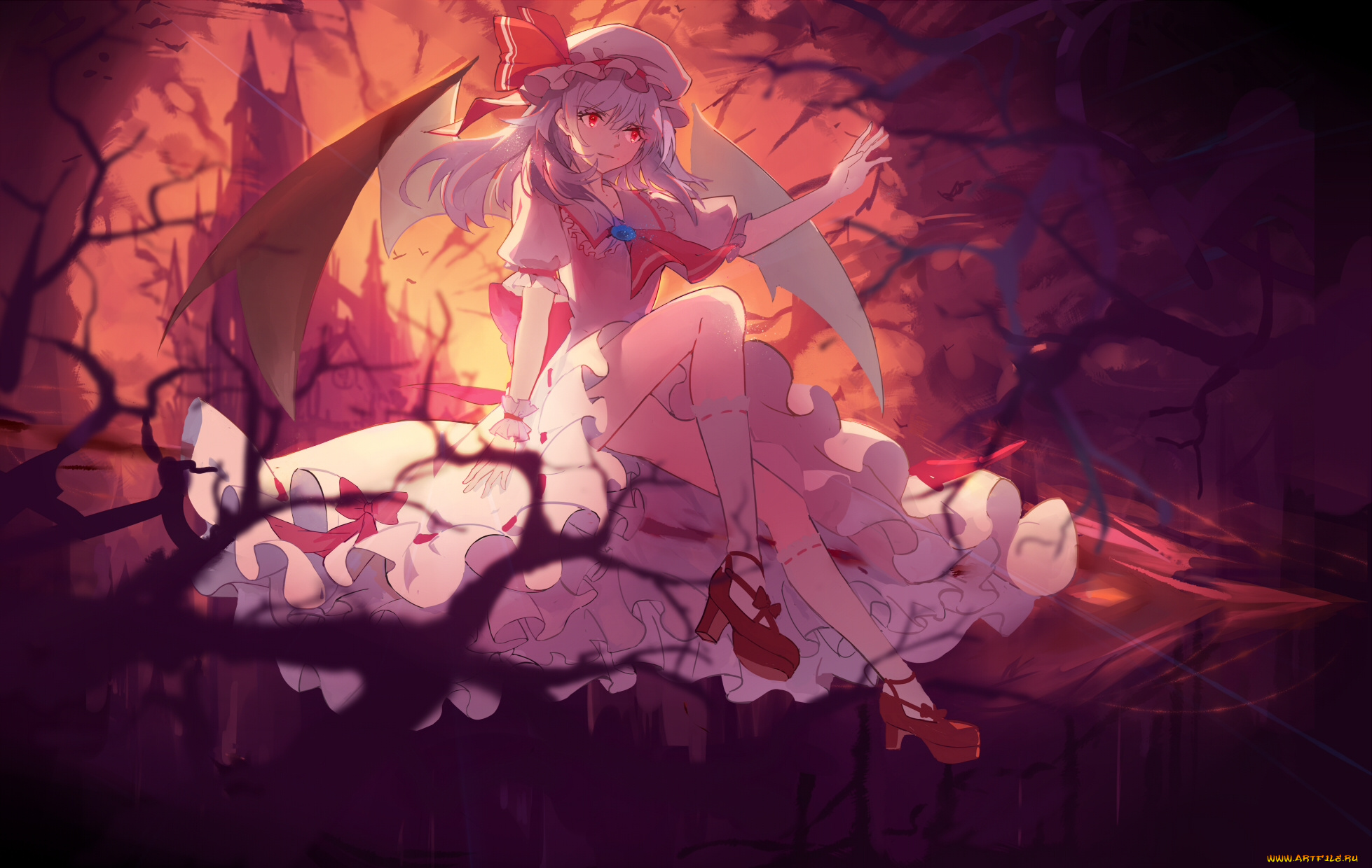аниме, touhou, девушка