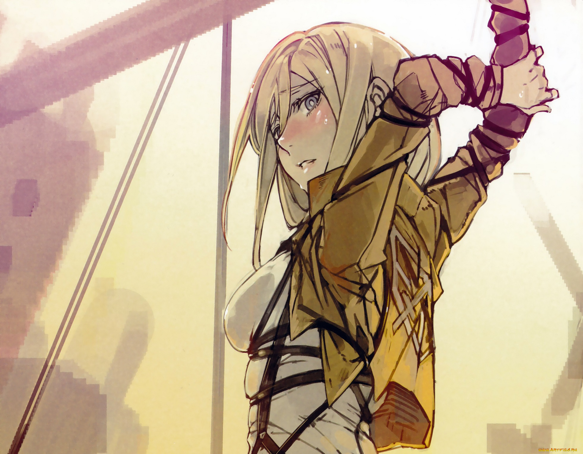 аниме, shingeki, no, kyojin, девушка