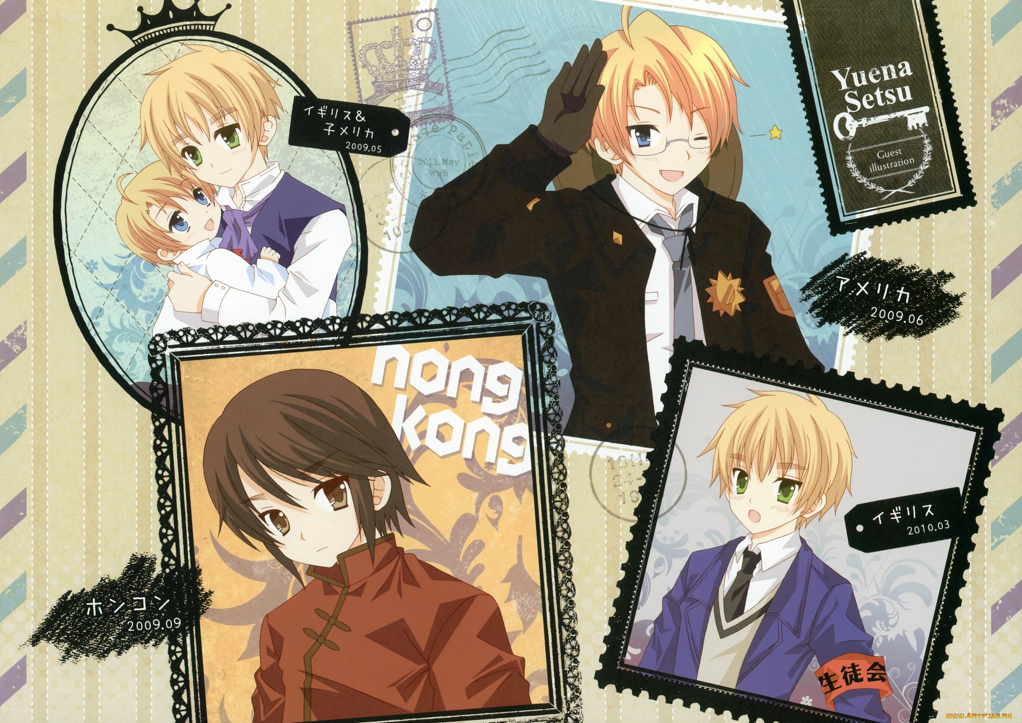 аниме, hetalia, , axis, powers, парни