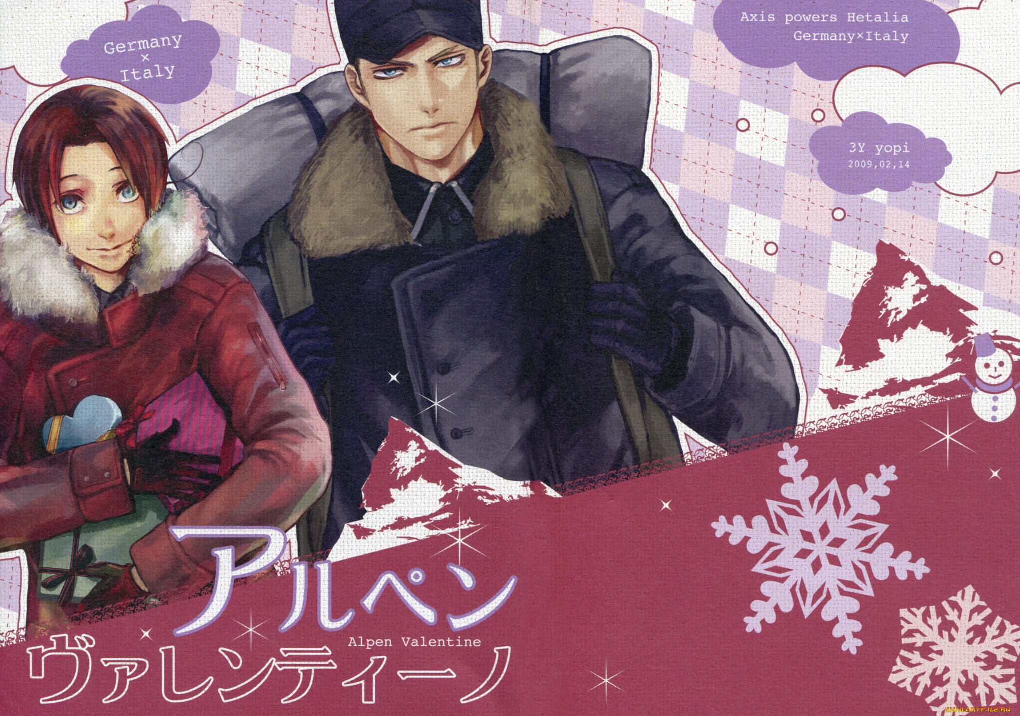 аниме, hetalia, , axis, powers, парни, италия