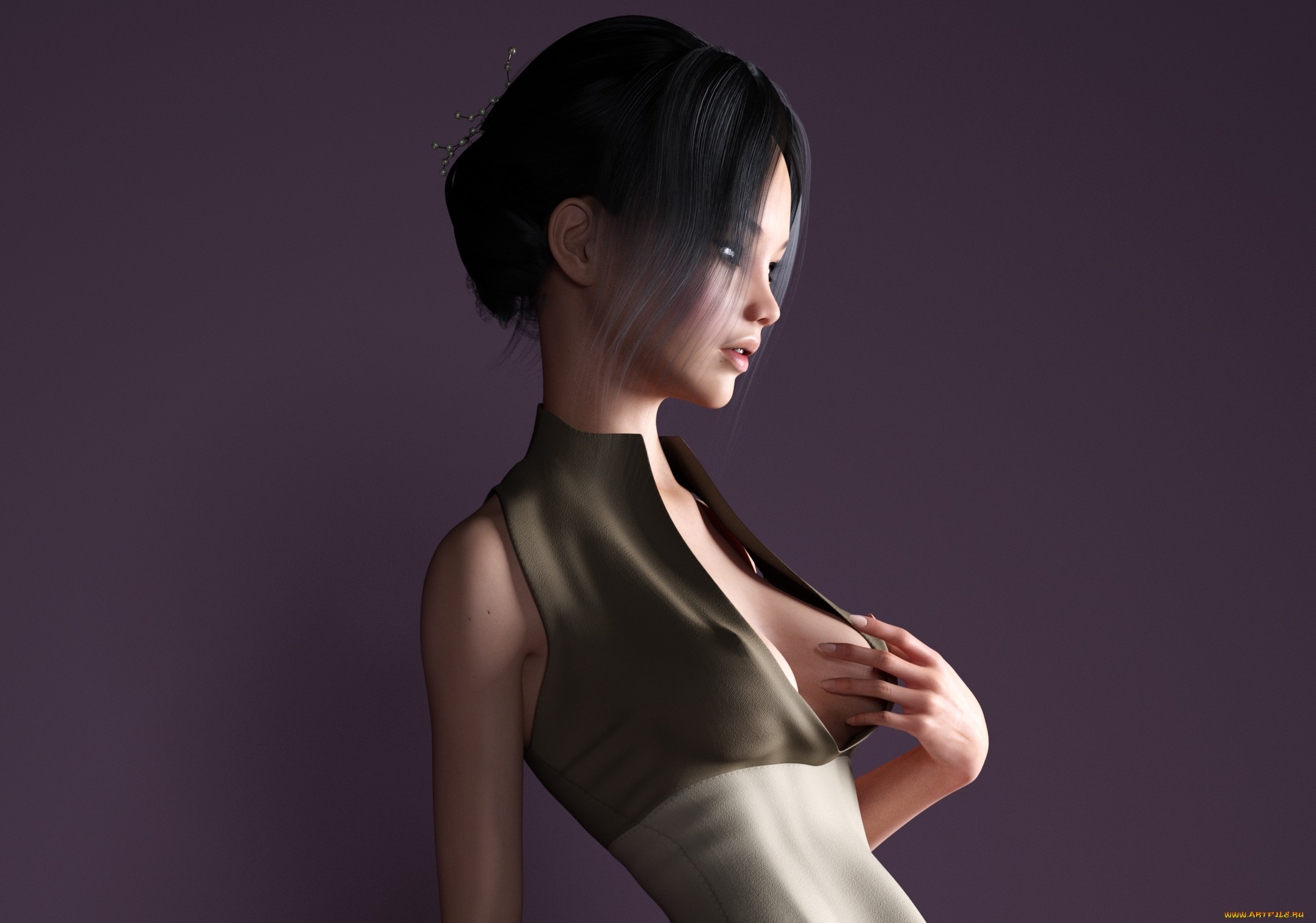 3д, графика, люди, , people, девушка, взгляд, фон