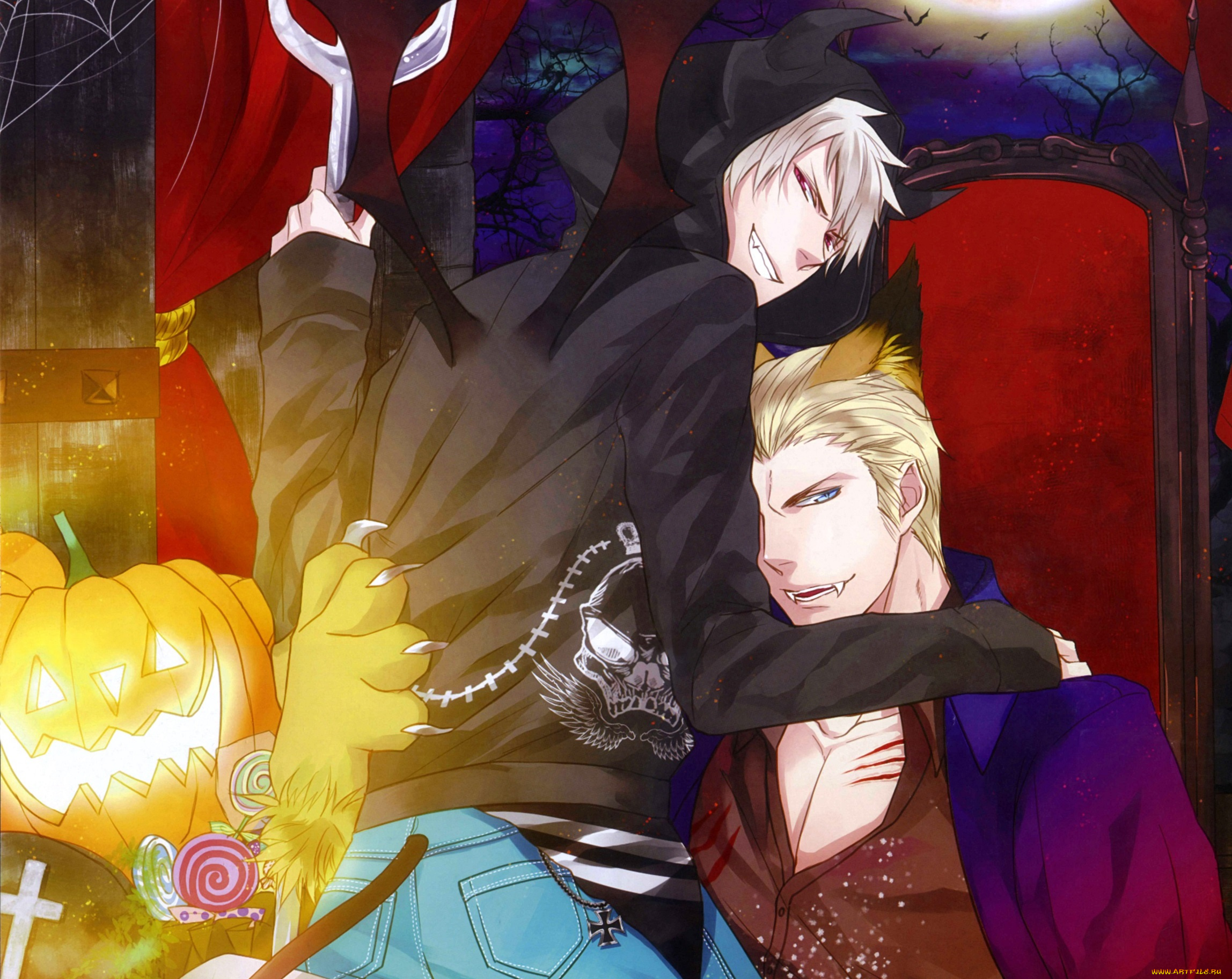 аниме, hetalia, , axis, powers, prussia, germany, парни