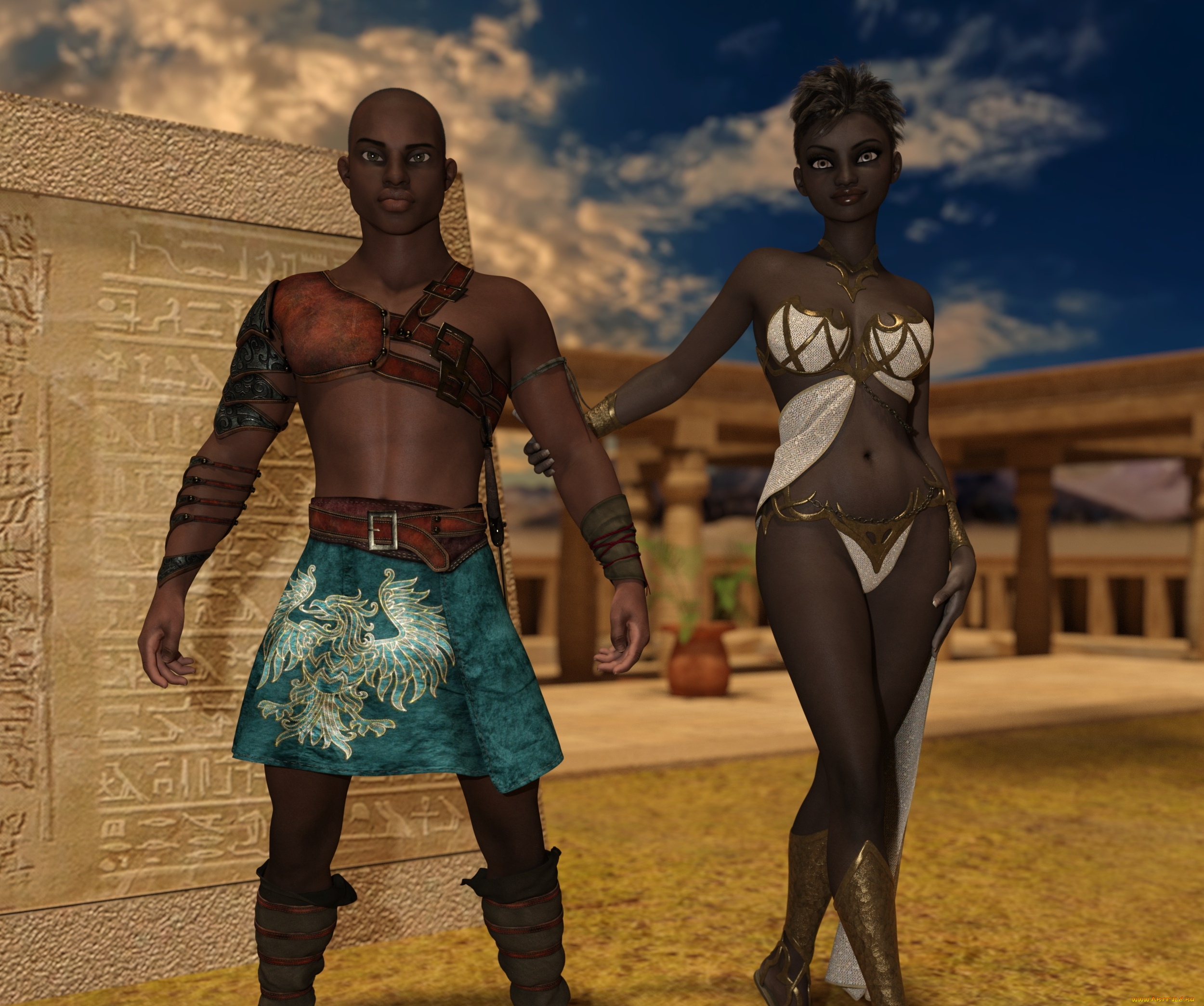 3д, графика, люди, , people, фон, взгляд, девушка, мужчина