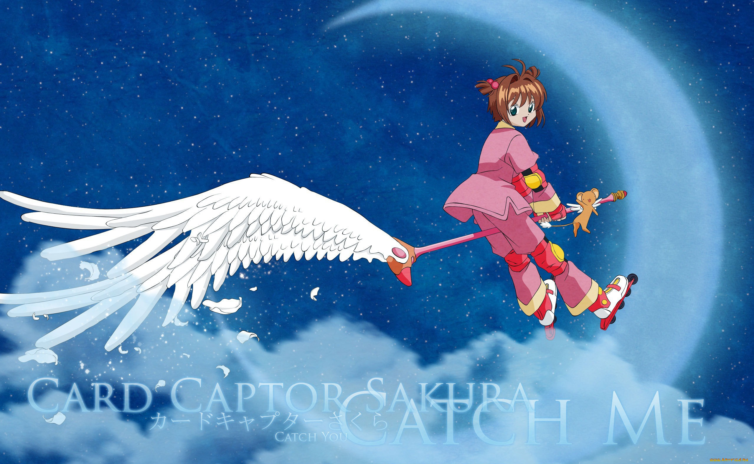 аниме, card, captor, sakura, фон, взгляд, девушка