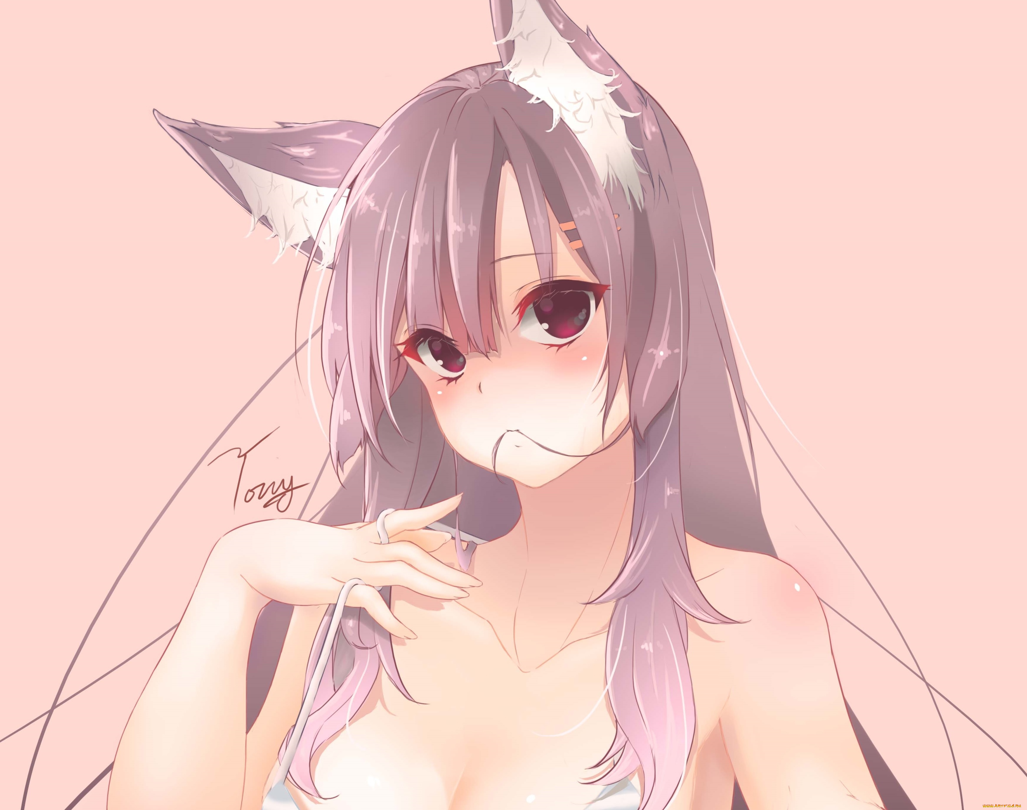 аниме, животные, , существа, девушка