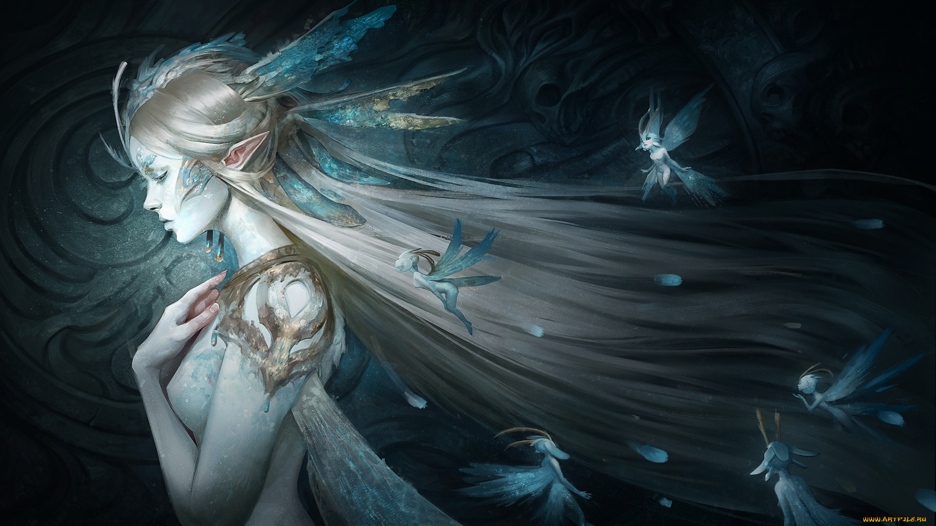 фэнтези, эльфы, by, skyzocat, феи, девушка, эльф