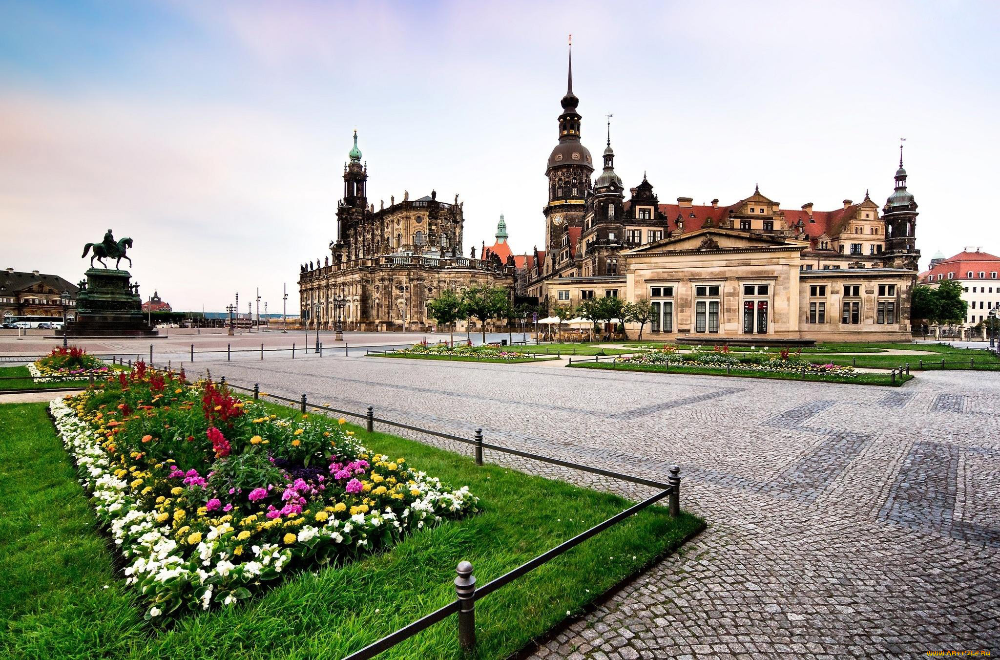 города, берлин, , германия, площадь, клумбы, цветники, памятник