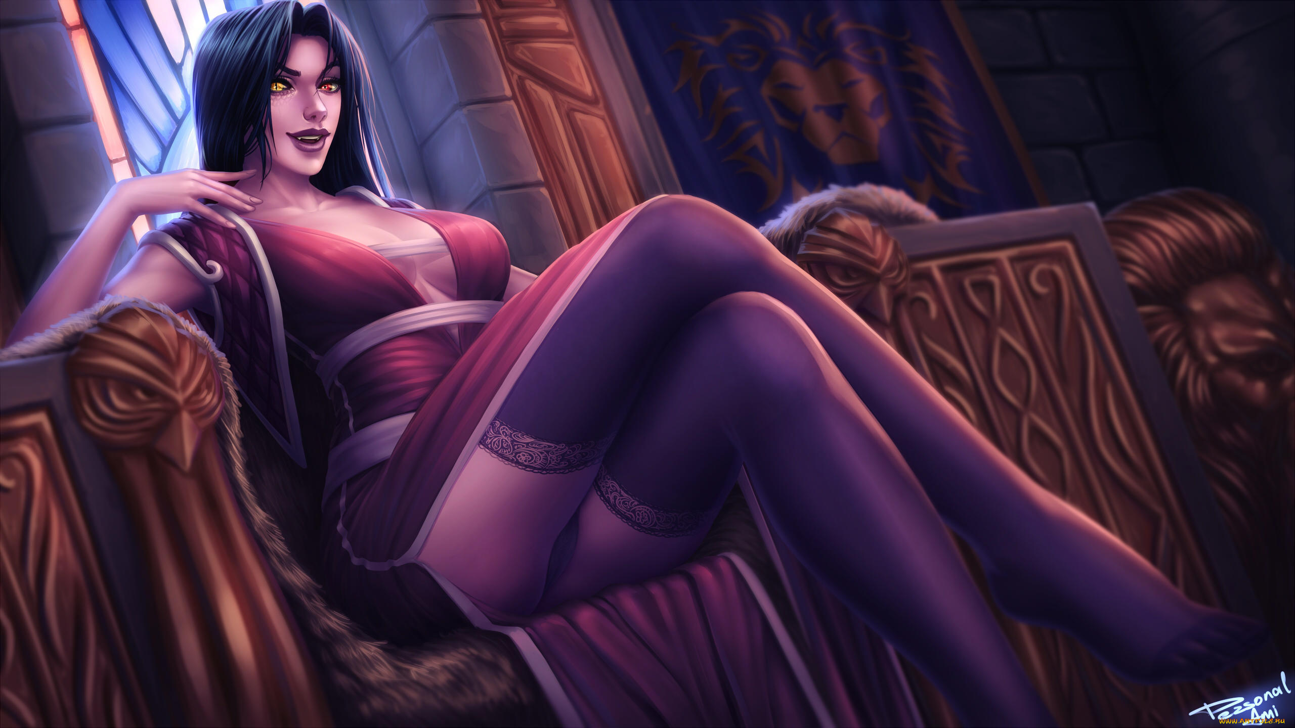 фэнтези, девушки, девушка, взгляд, фон