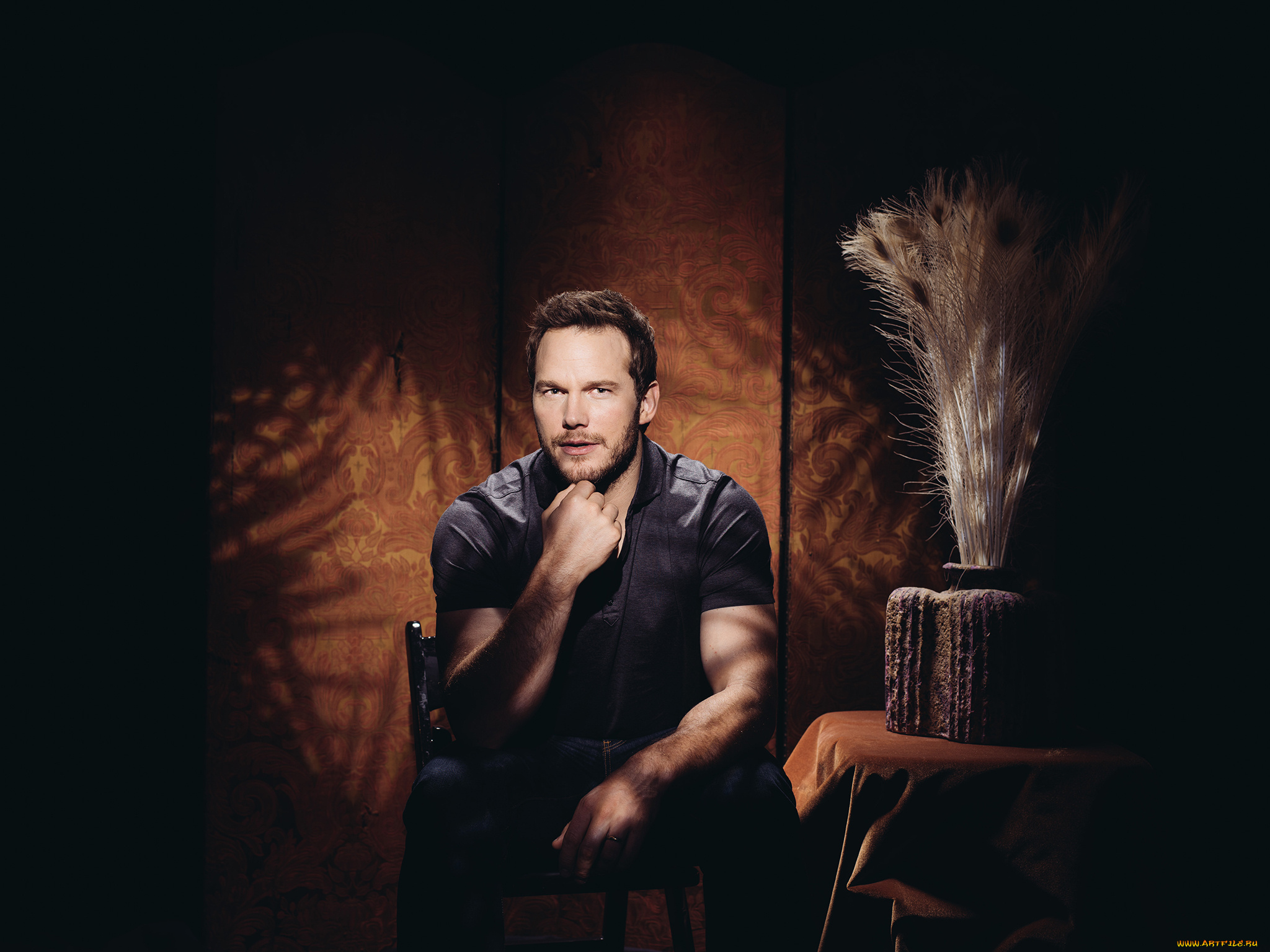 мужчины, chris, pratt, фотограф, casey, curry, актер, крис, пратт, chris, pratt, полумрак, jurassic, world, для, фильма, мир, юрского, периода, фотосессия