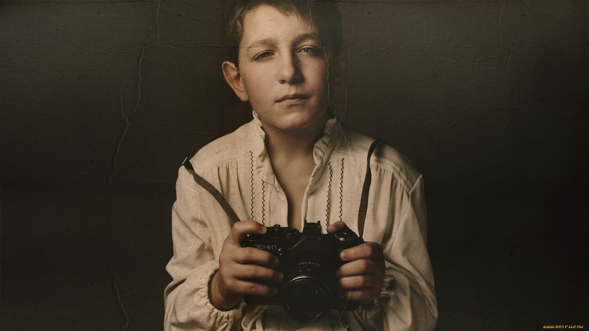 бренды, зенит, мальчик, фотоаппарат, рубашка, ретро