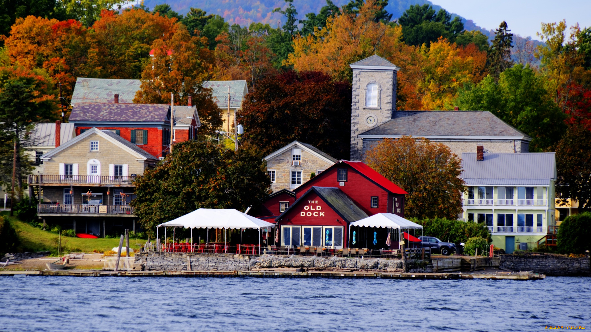 города, -, улицы, , площади, , набережные, река, гора, осень
