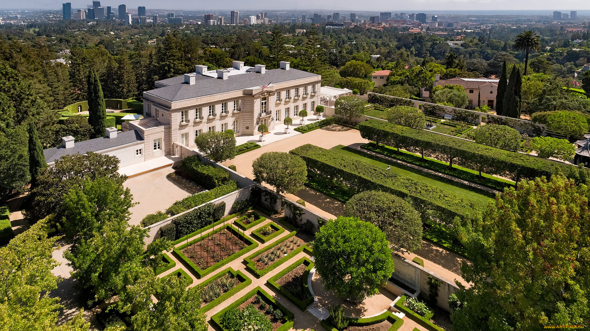 города, -, здания, , дома, ландшафтный, дизайн