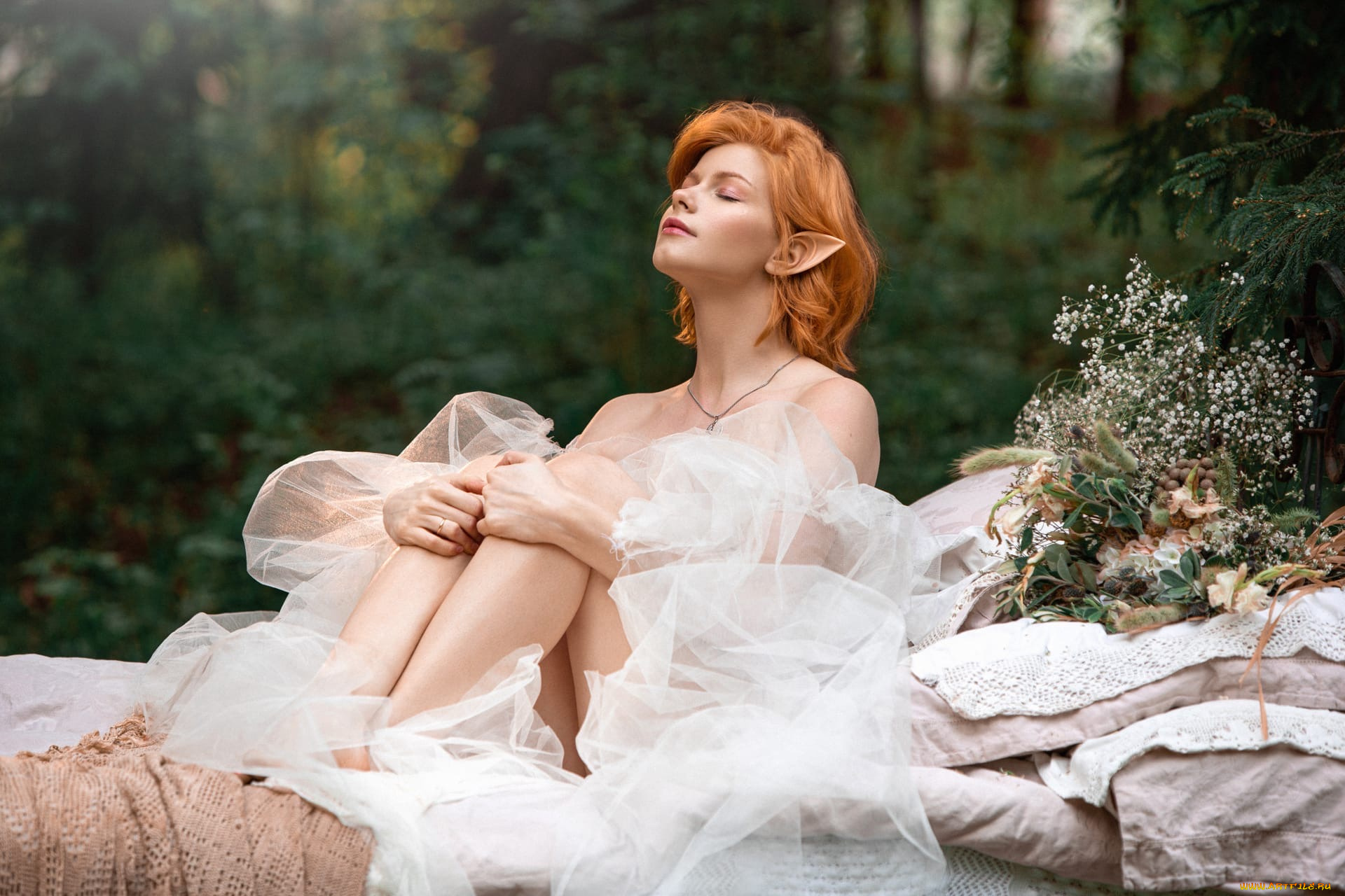 анастасия, жилина, девушки, анастасия, жилина, эльф, cosplay, красотка, девушка, модель, рыжеволосая, поза, стройная, сексуальная, флирт