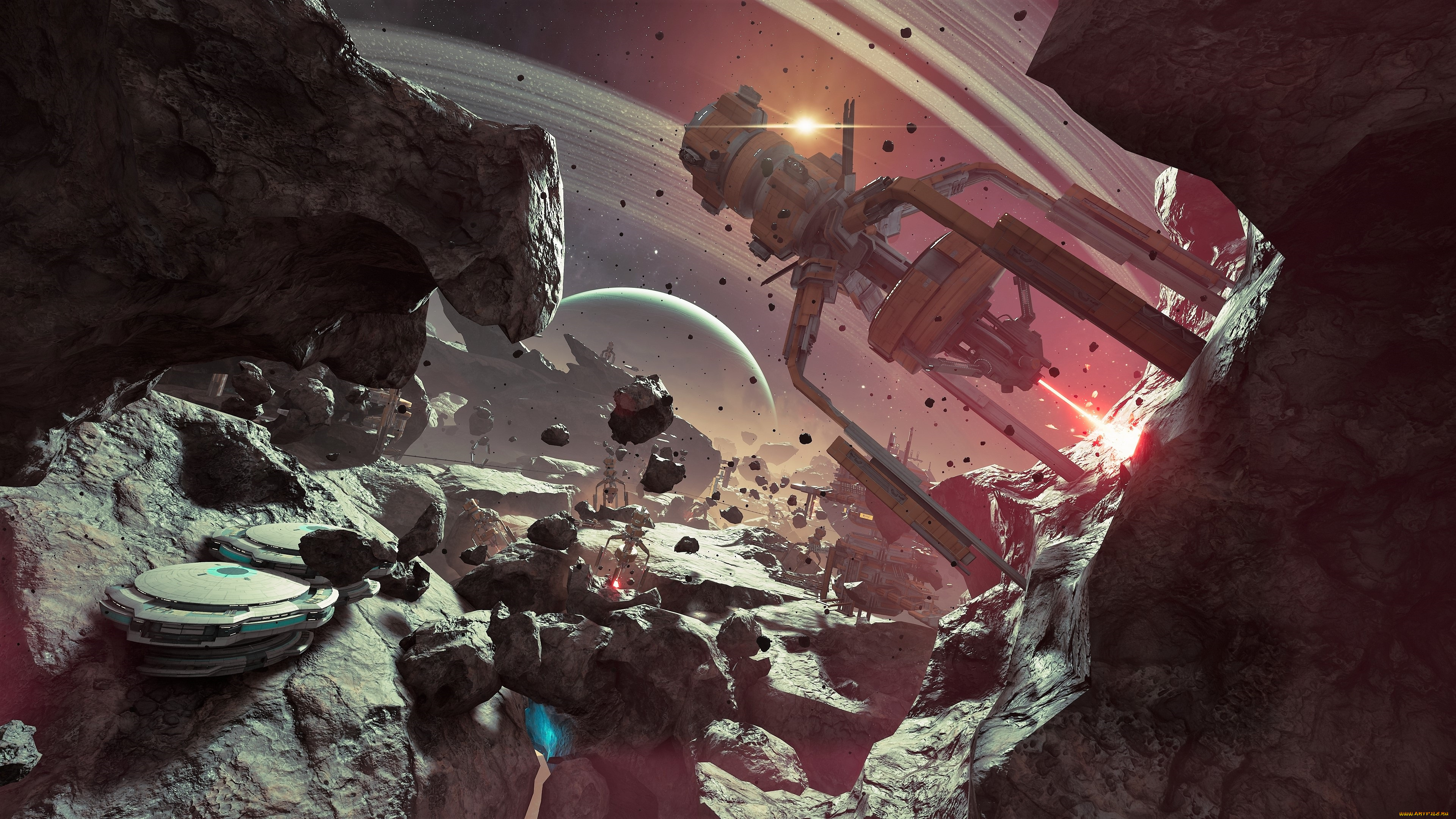 видео, игры, chorus, , rise, as, one, космос, станция, скалы, планета