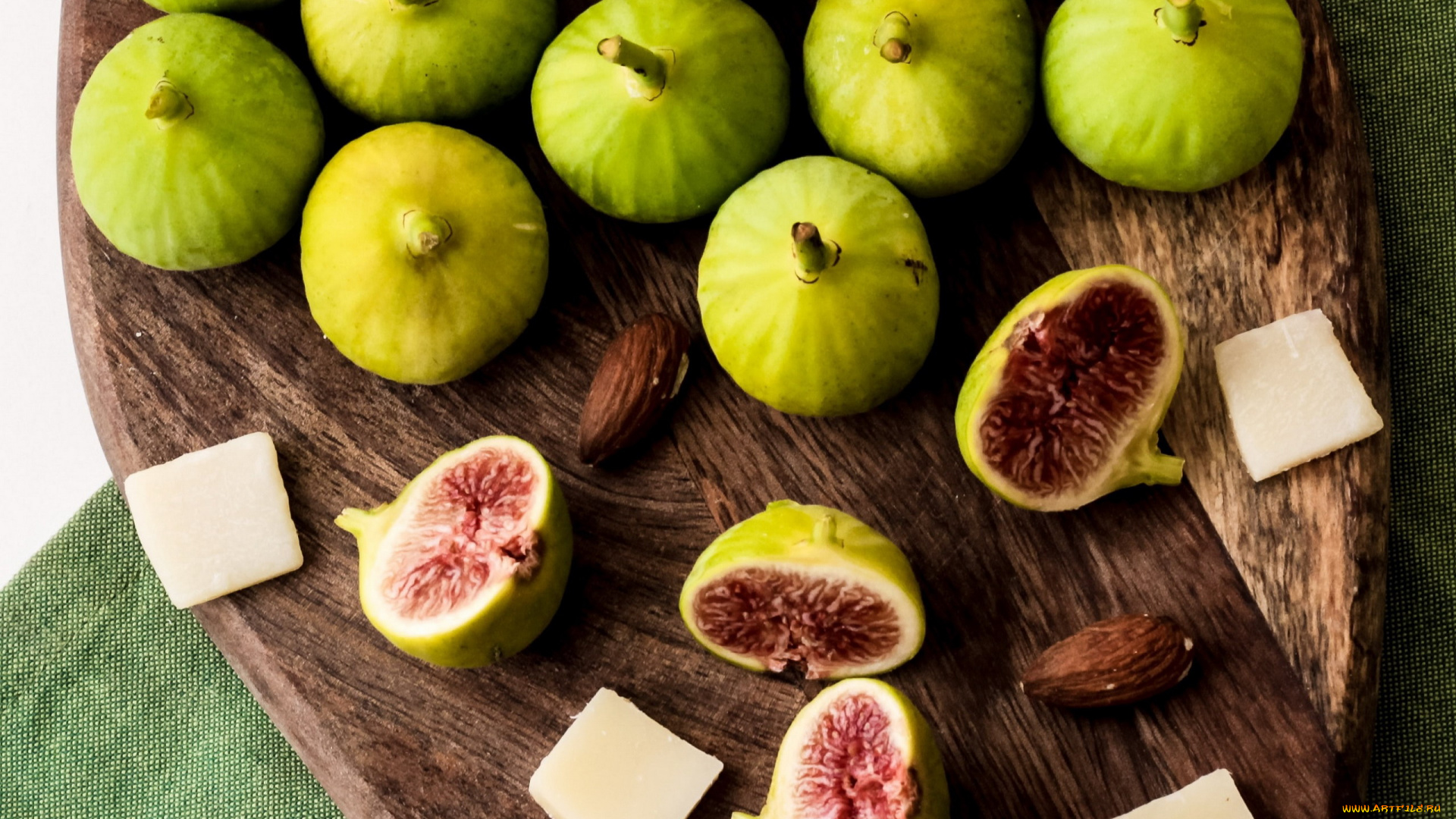 еда, инжир, фрукты, половинки