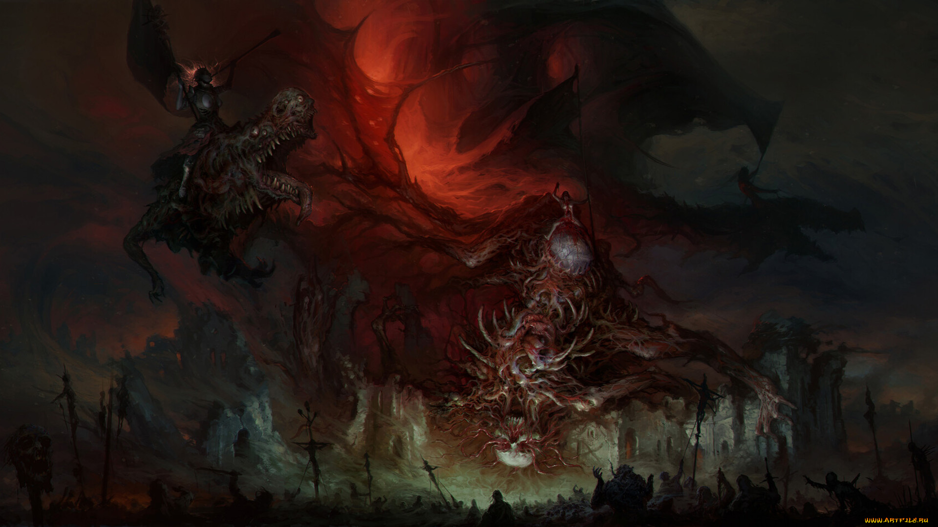 фэнтези, существа, ужас, жуткое, существо