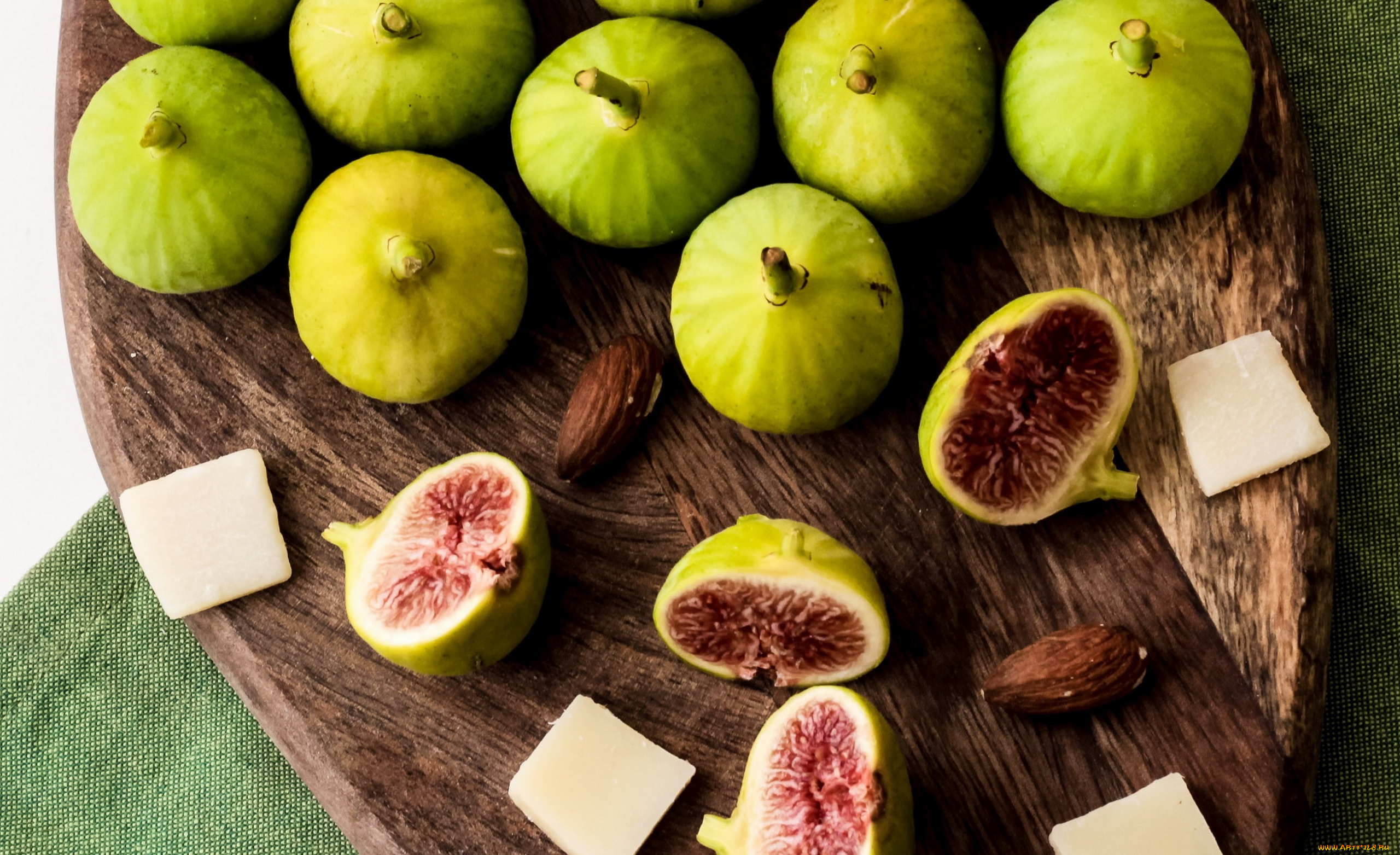 еда, инжир, фрукты, половинки