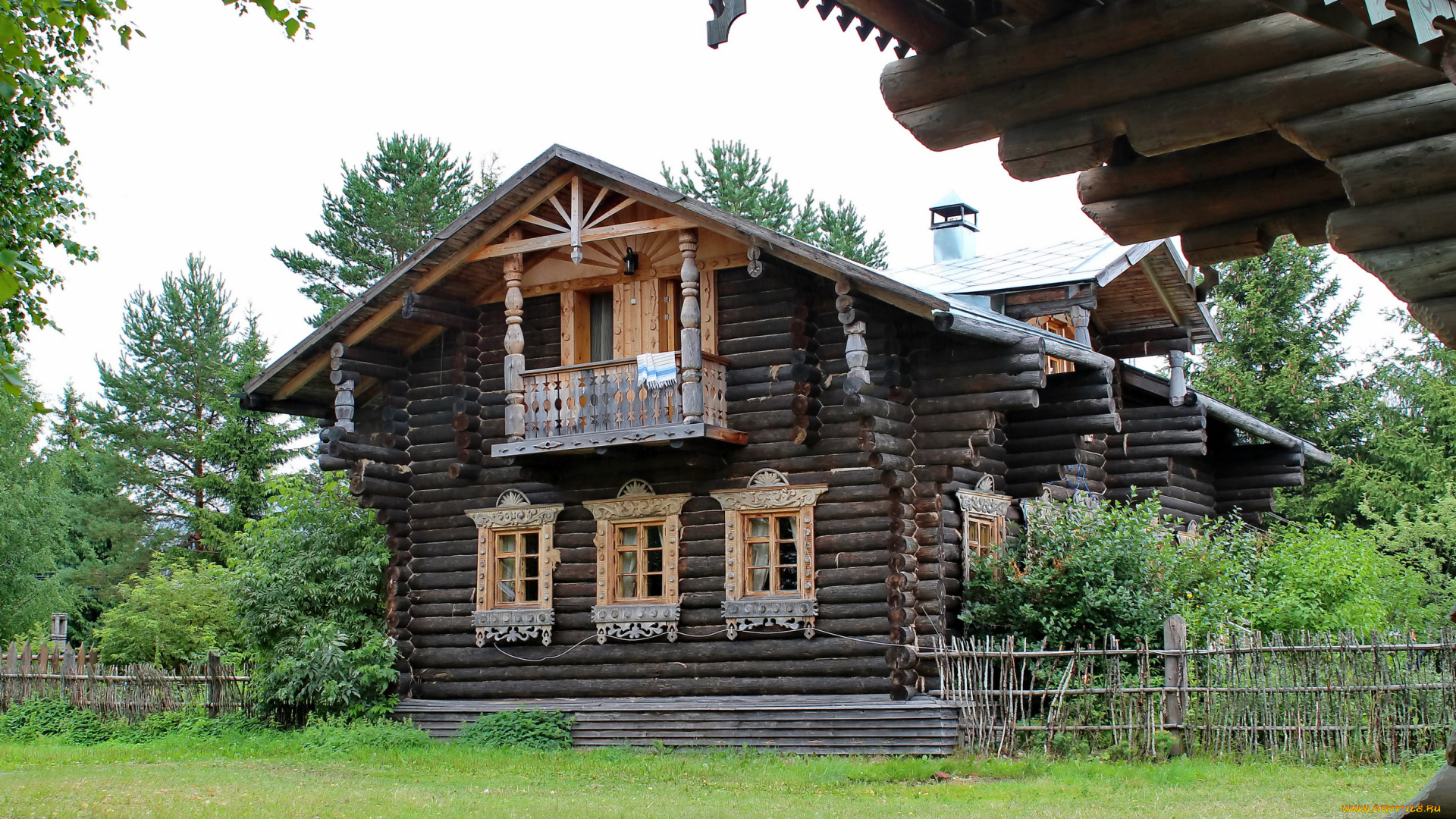 города, -, здания, , дома, русская, архитектура, вeрхниe, мандрoги, жилой, дом