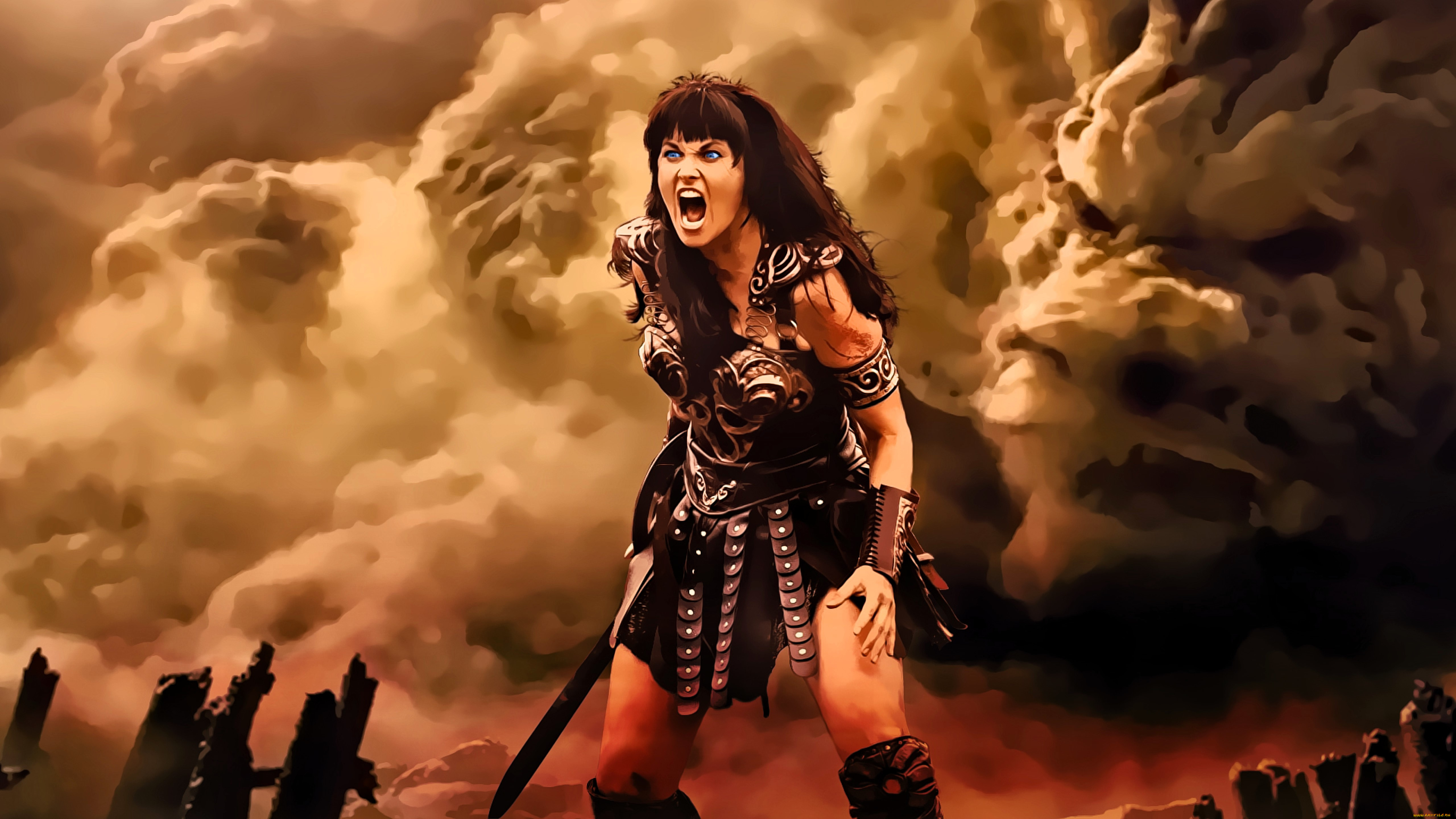 рисованное, кино, , мультфильмы, зена, крик