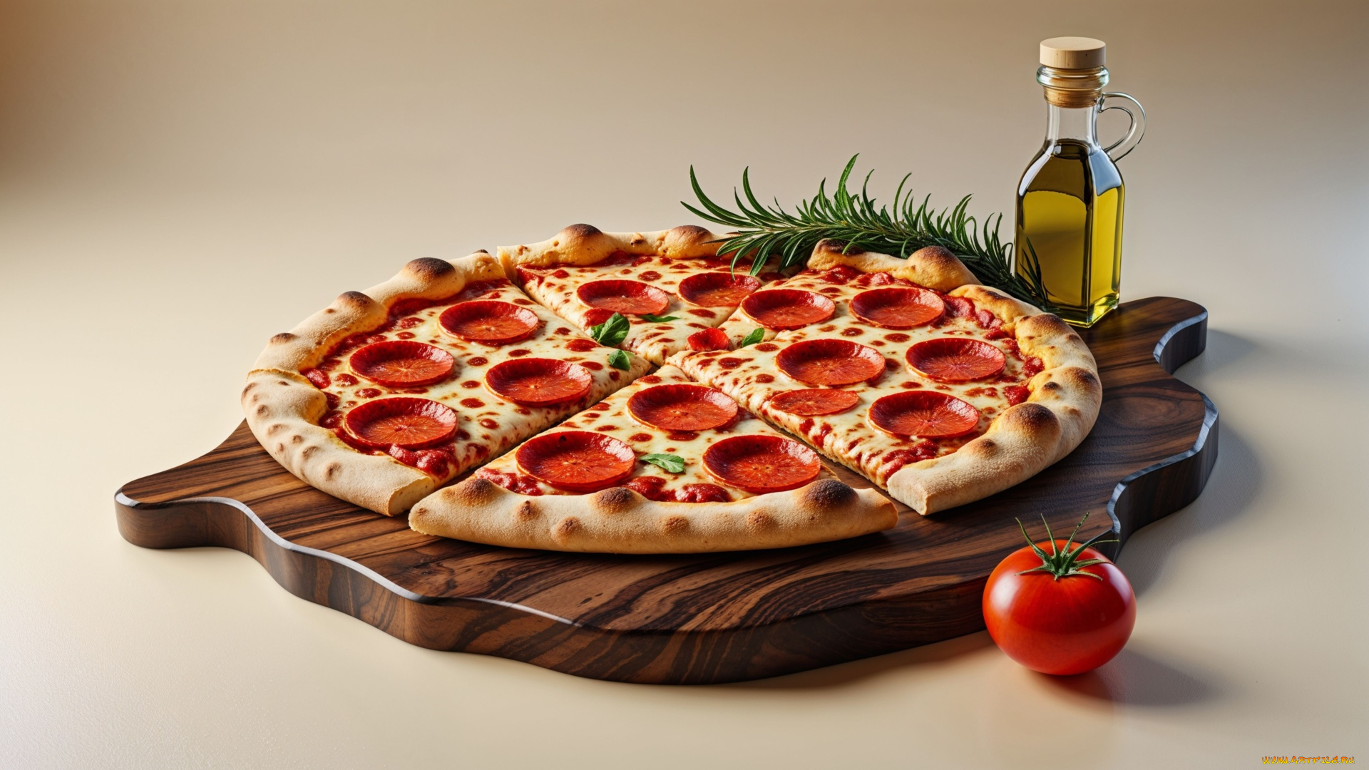 3д, графика, еда-, food, пицца