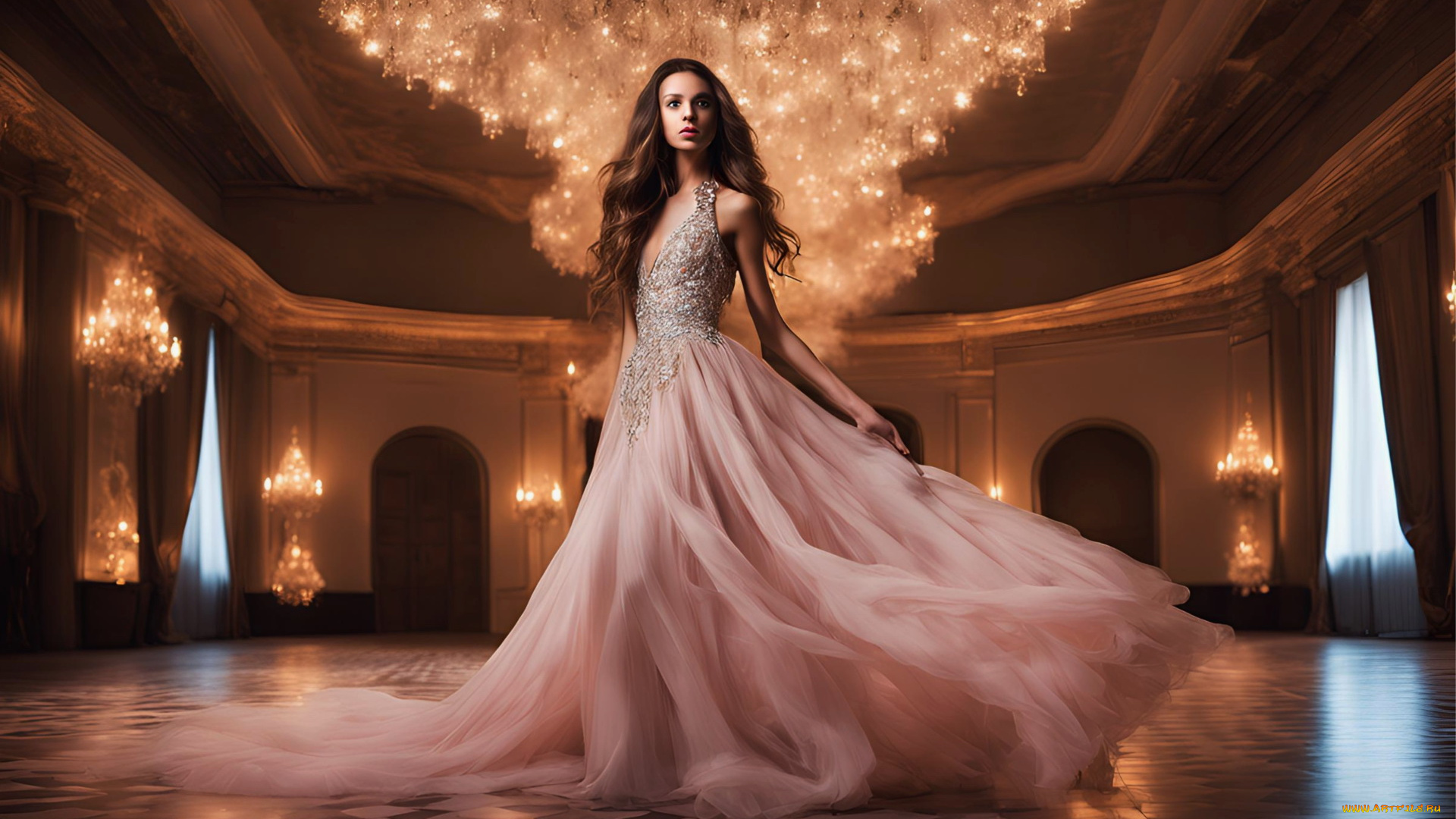 3д, графика, люди, , people, бальное, платье