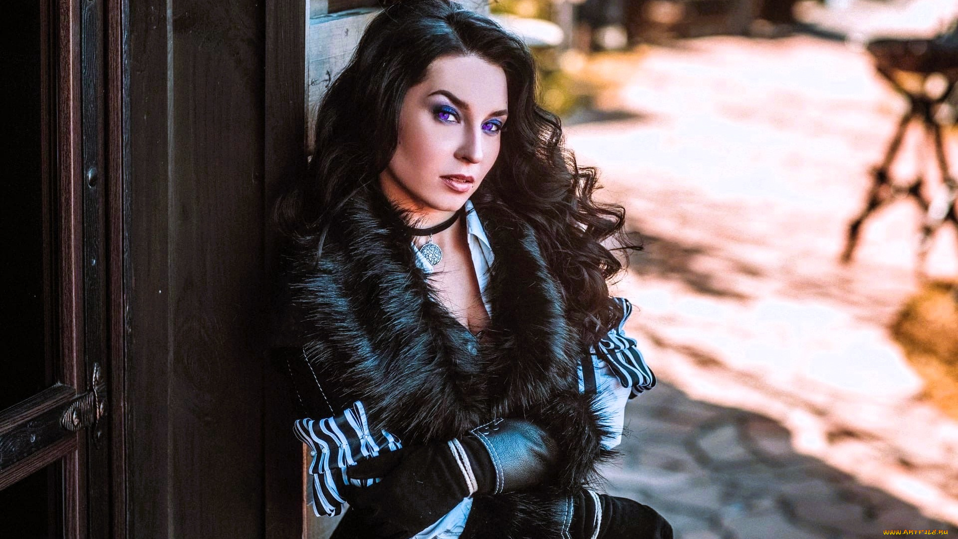 девушки, анна, шаховская, образ, косплей, наряд, мех, перчатки, дом