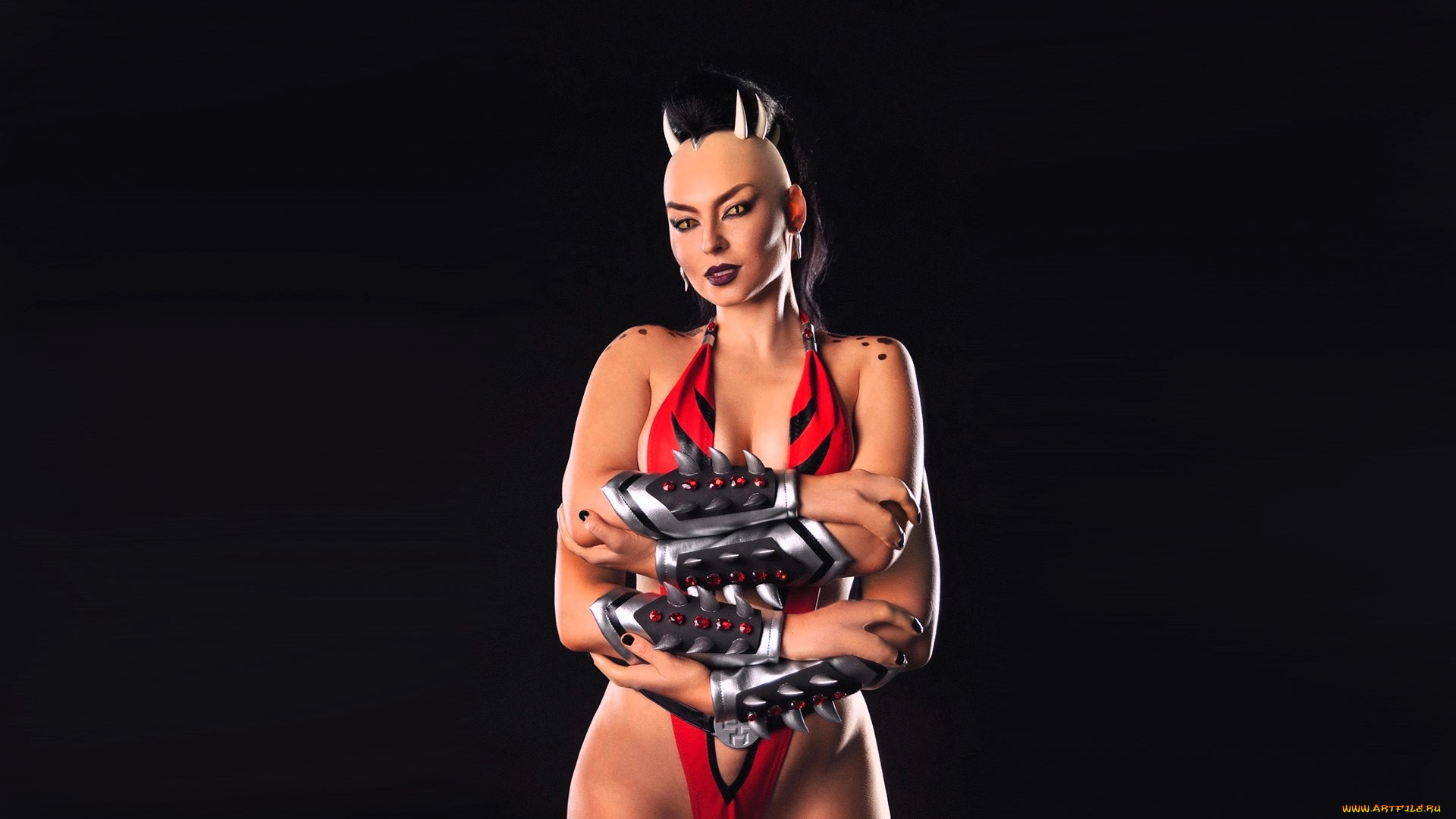 девушки, анна, шаховская, образ, косплей, купальник, руки, рога