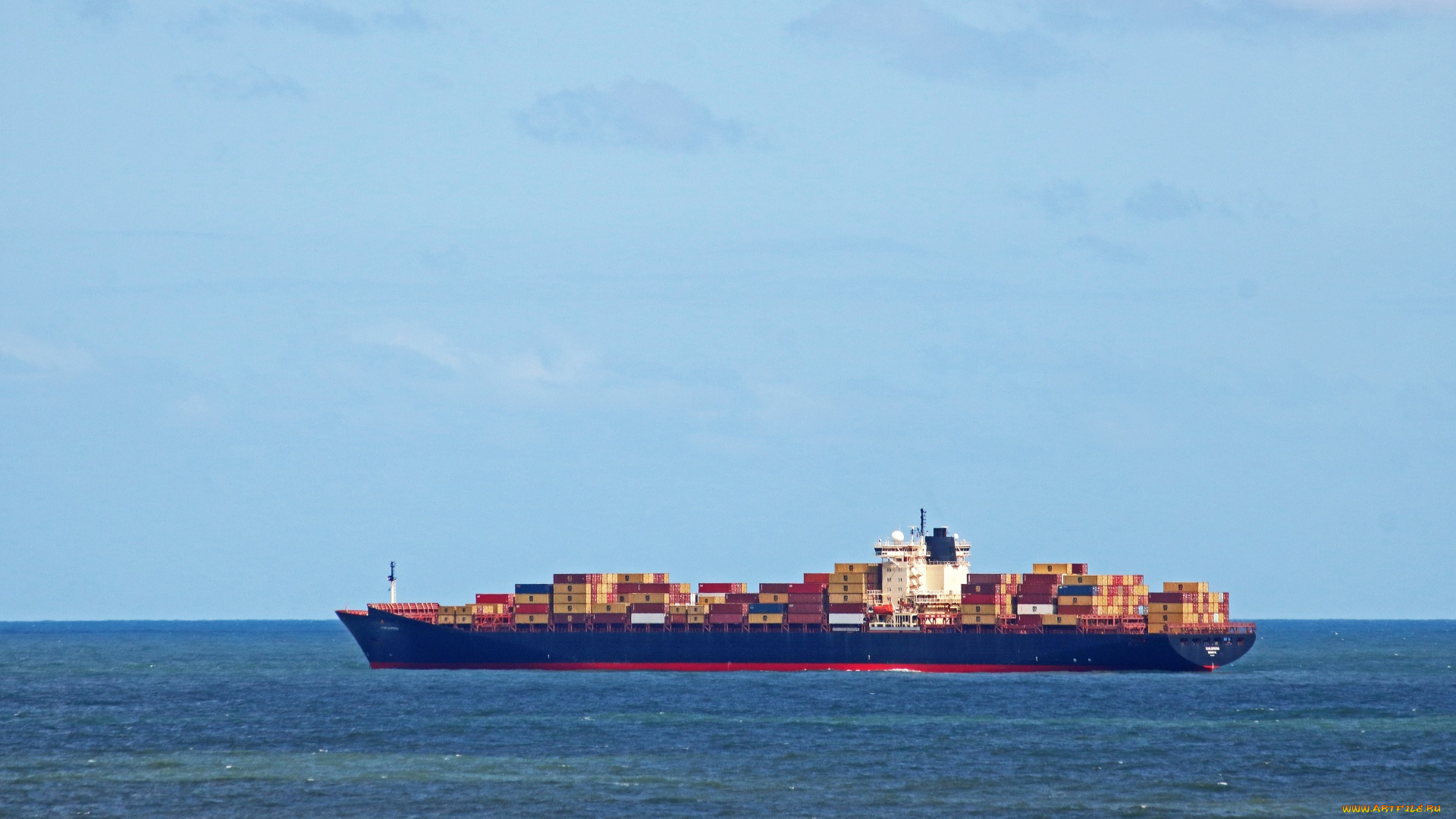 корабли, грузовые, суда, контейнеровоз