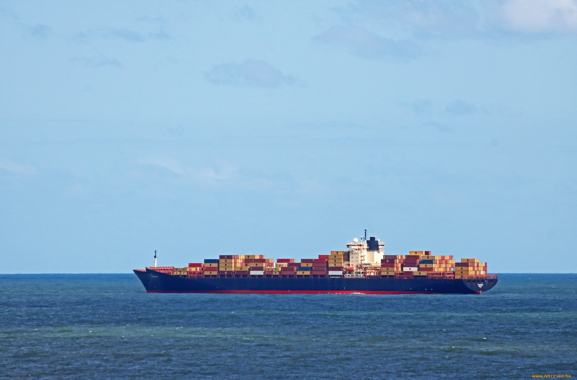 корабли, грузовые, суда, контейнеровоз