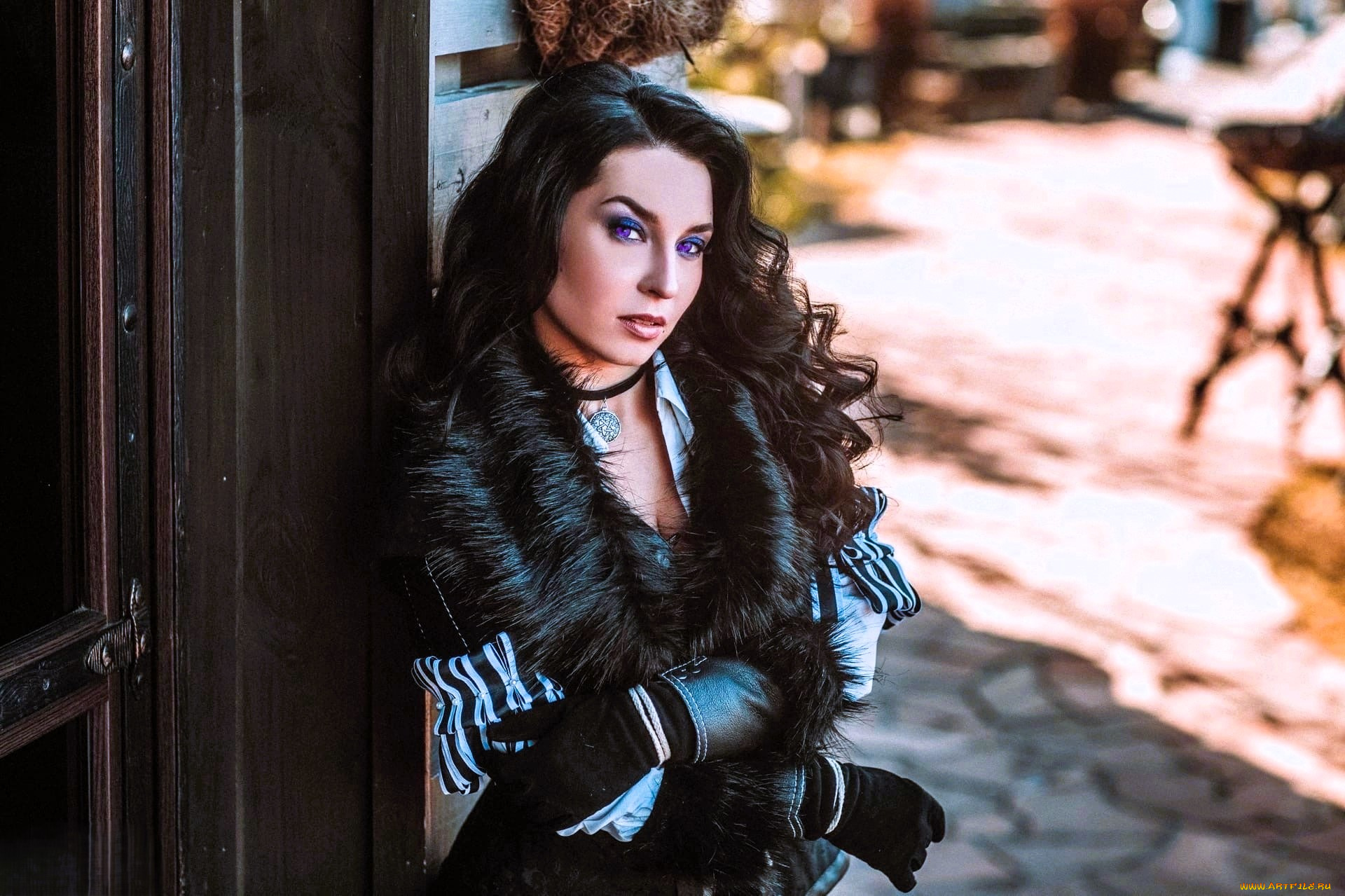 девушки, анна, шаховская, образ, косплей, наряд, мех, перчатки, дом