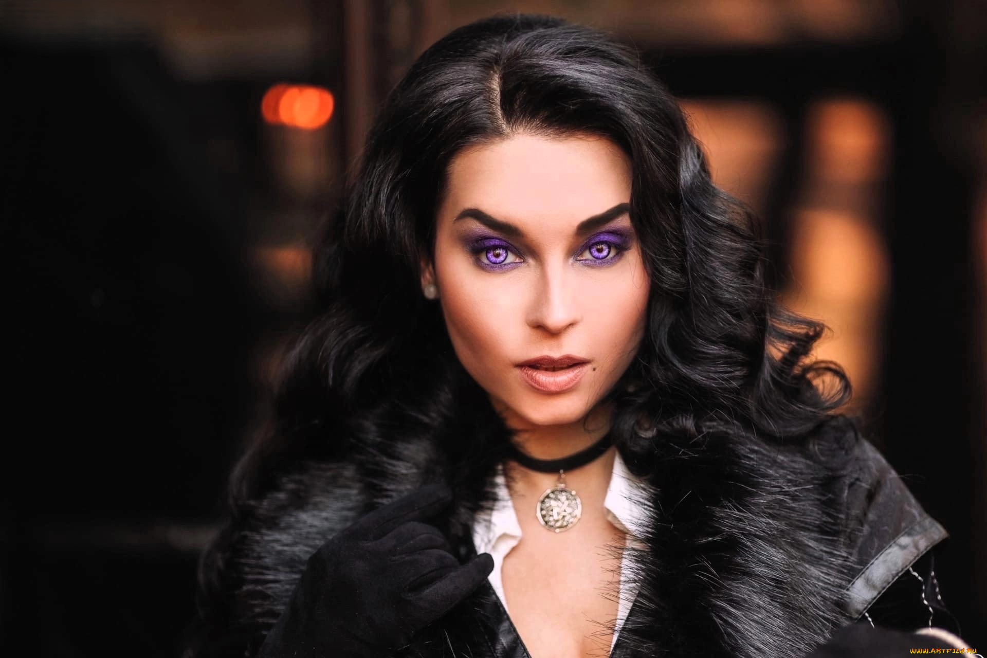 девушки, анна, шаховская, образ, косплей, наряд, мех, перчатки, лицо