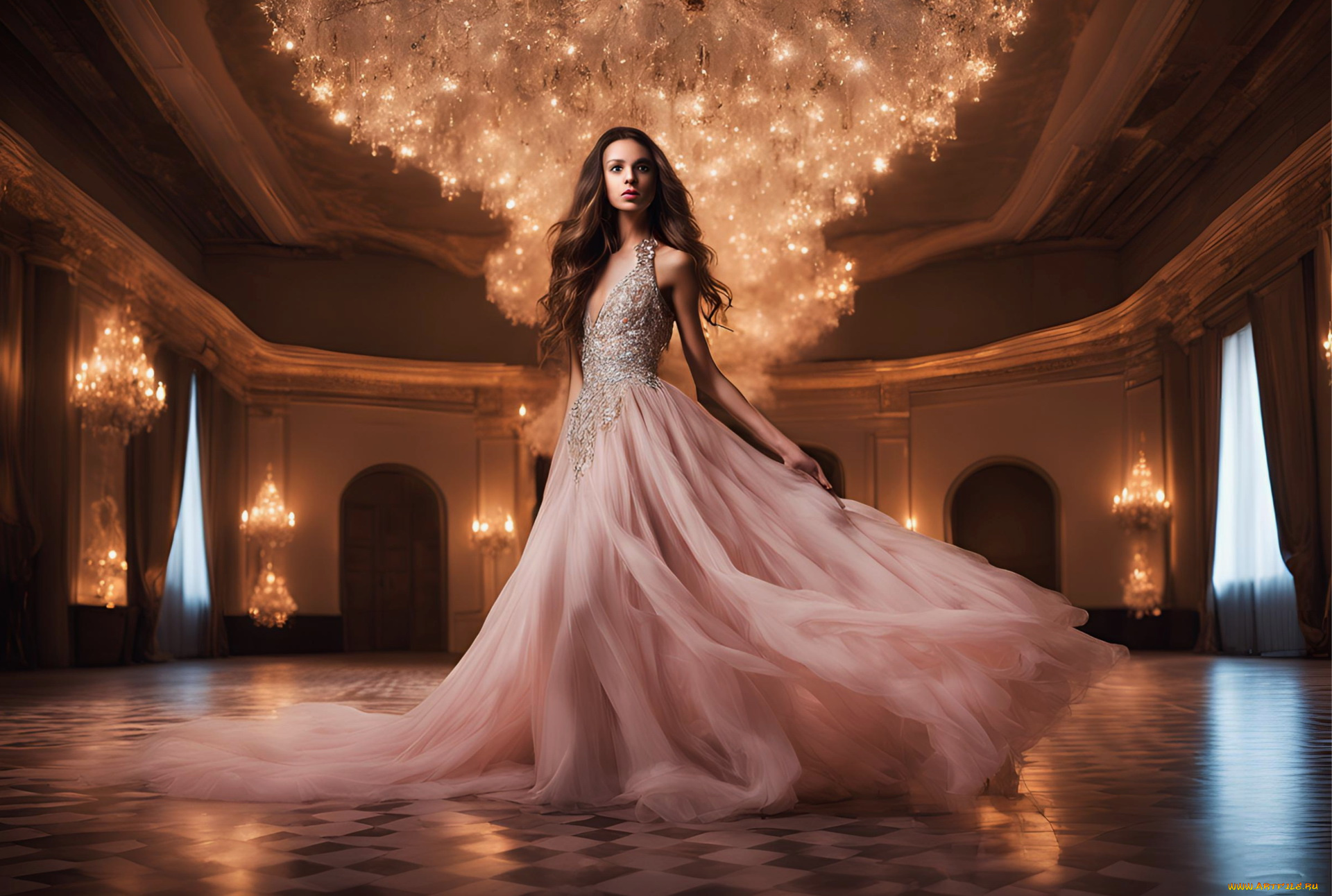 3д, графика, люди, , people, бальное, платье