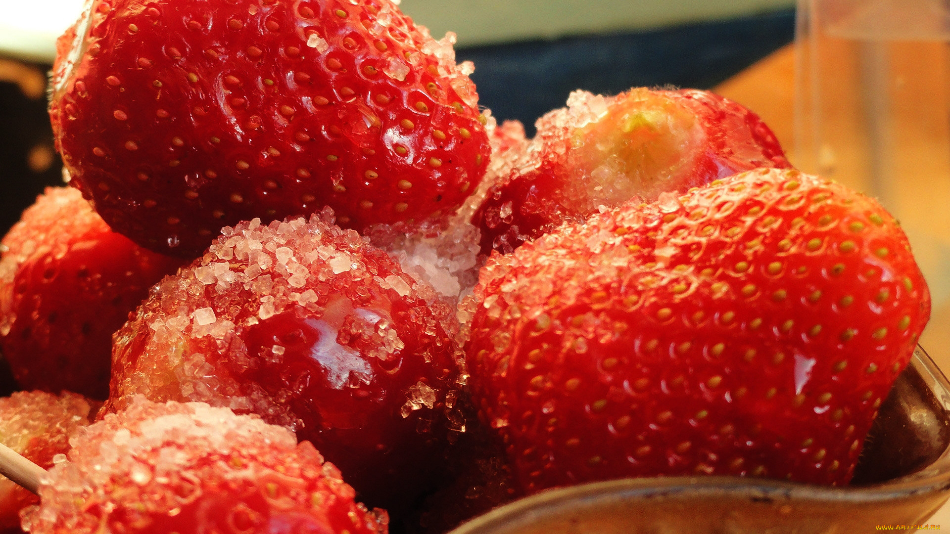 еда, клубника, земляника