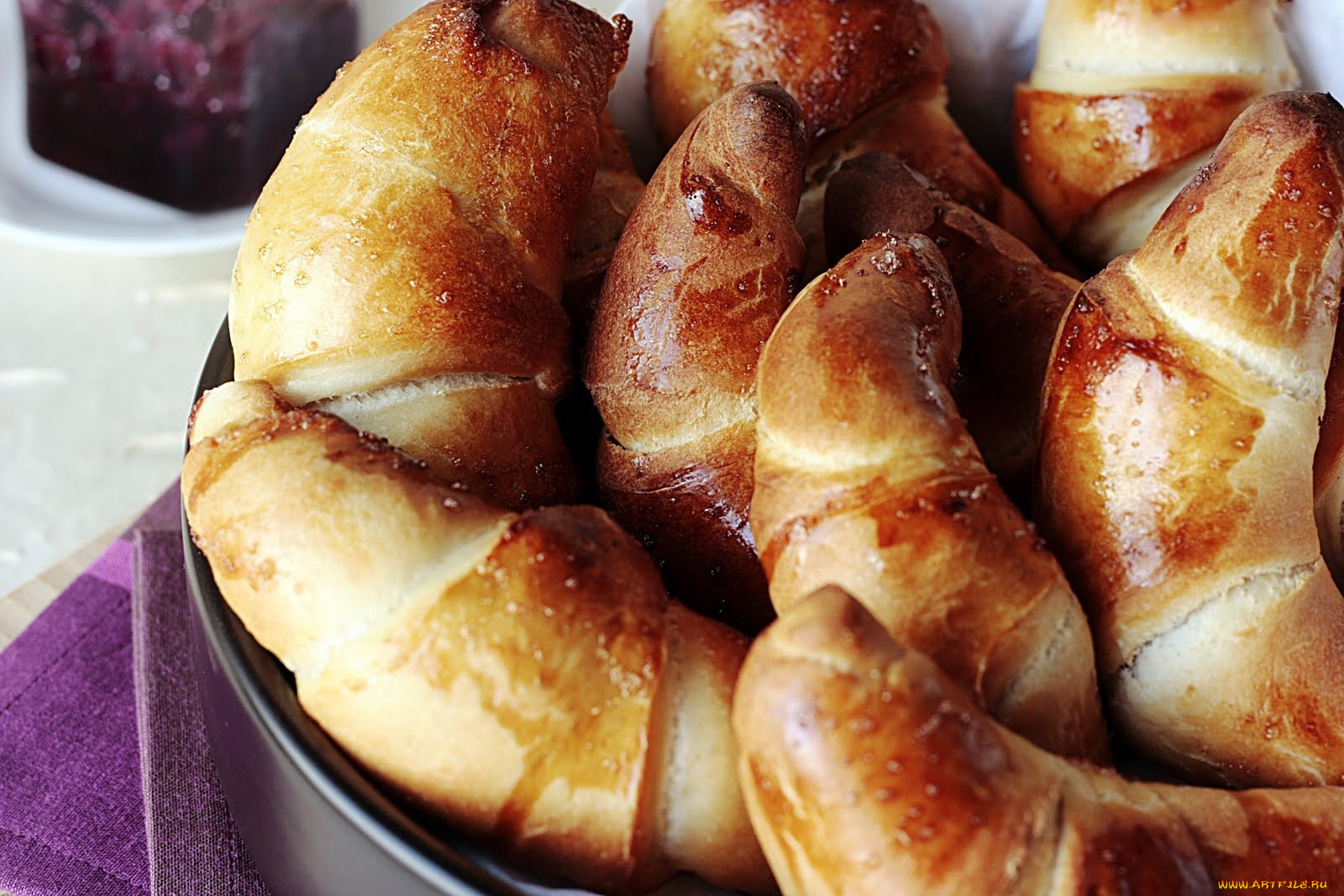 еда, хлеб, выпечка, рогалики