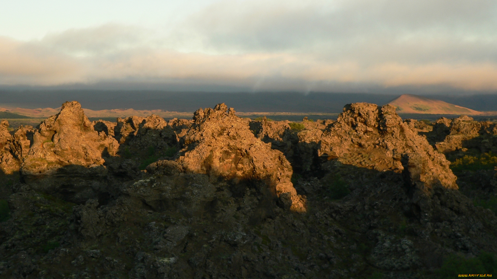 природа, горы, вершины, тени