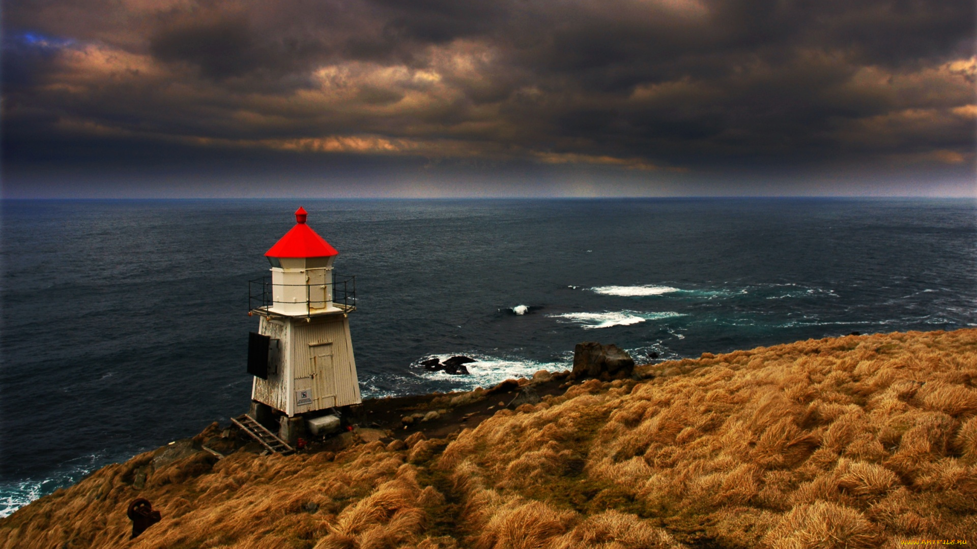природа, маяки, штормовое, море, маяк
