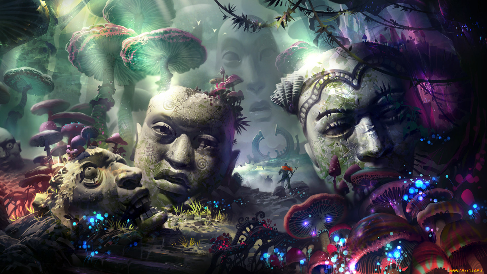 фэнтези, иные, миры, времена, грибы